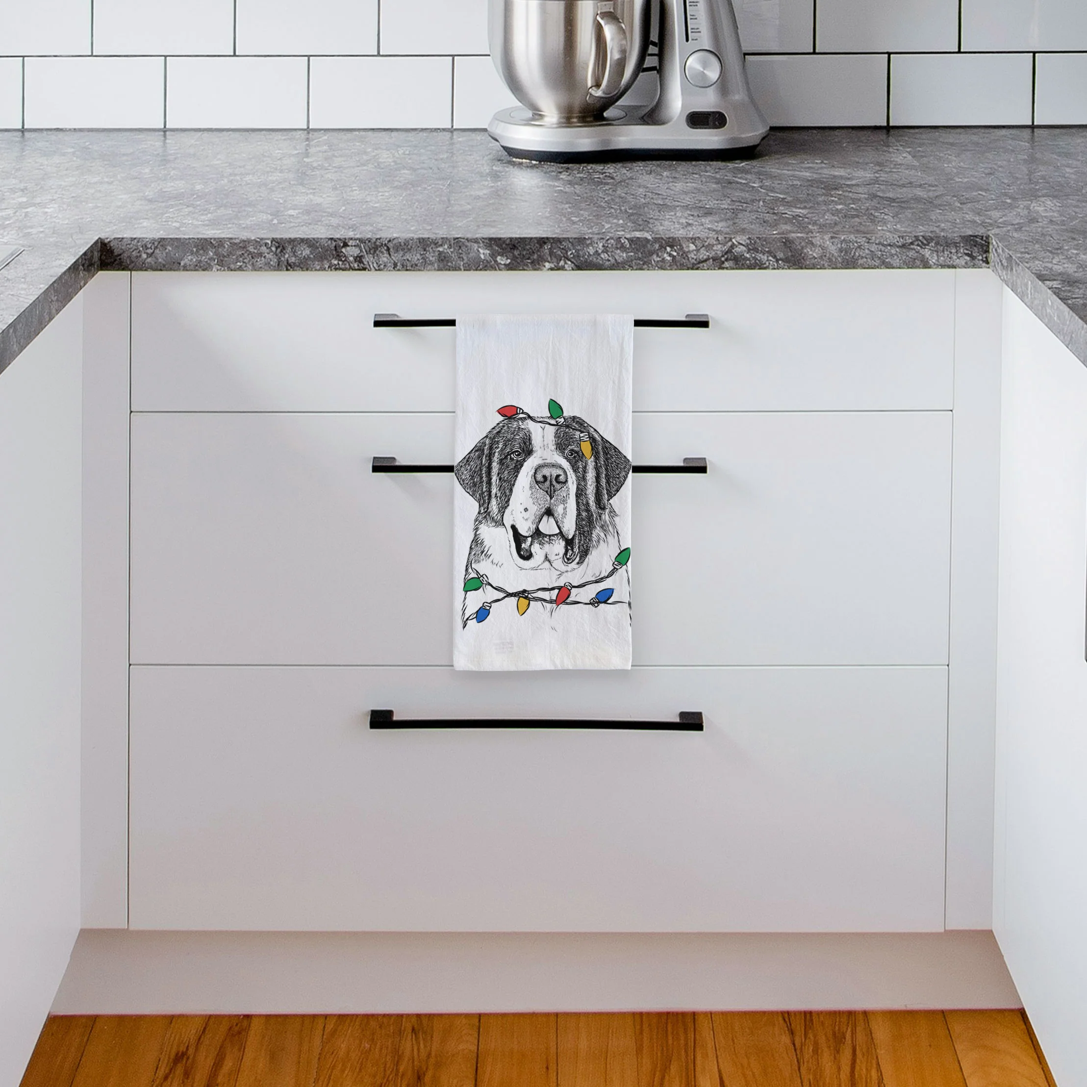 Thor the Saint Bernard Tea Towel - Image 4
