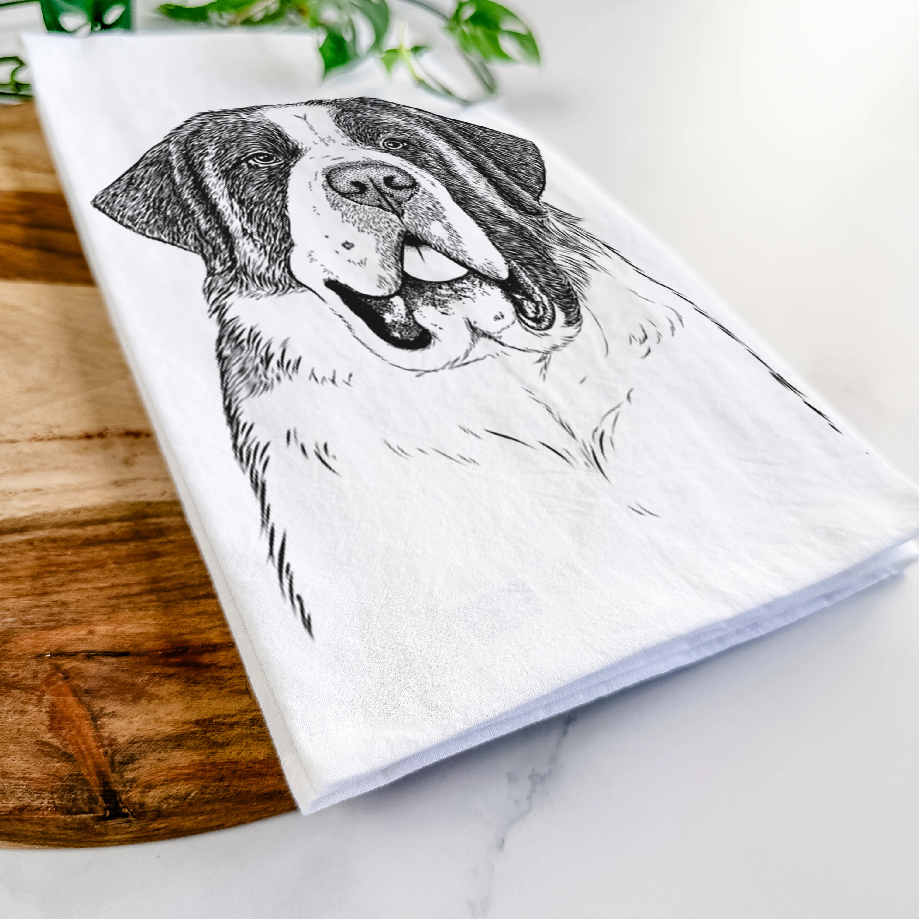 Thor the Saint Bernard Tea Towel - Image 5