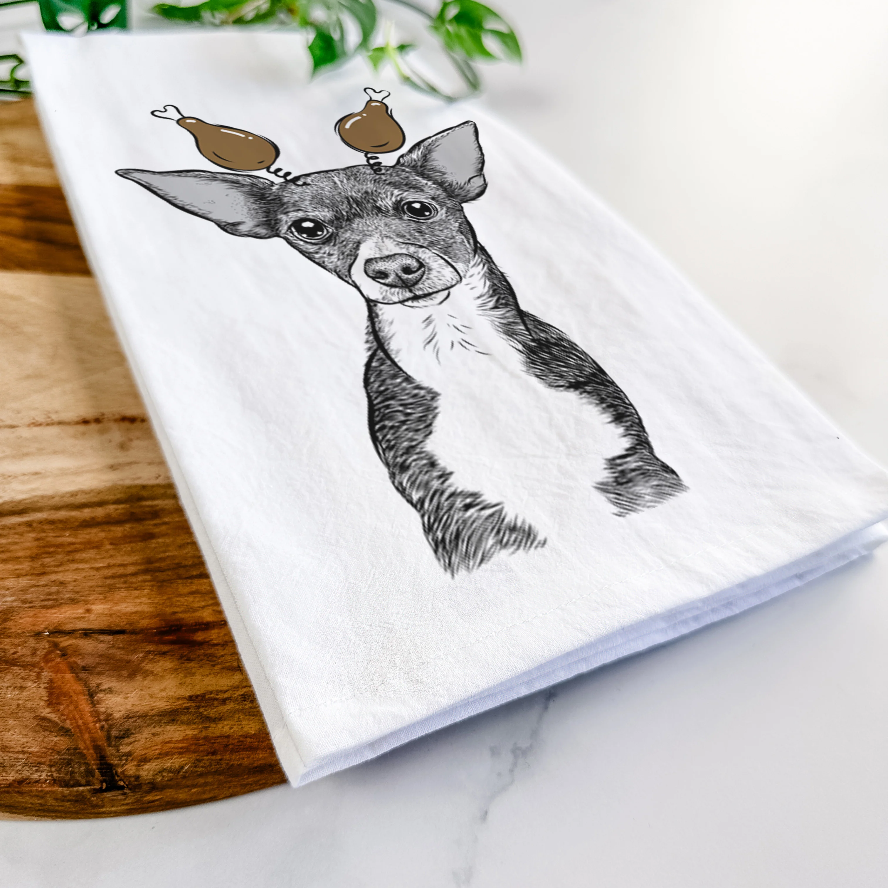 Tiny Archie the Mixed Breed Tea Towel - Image 11