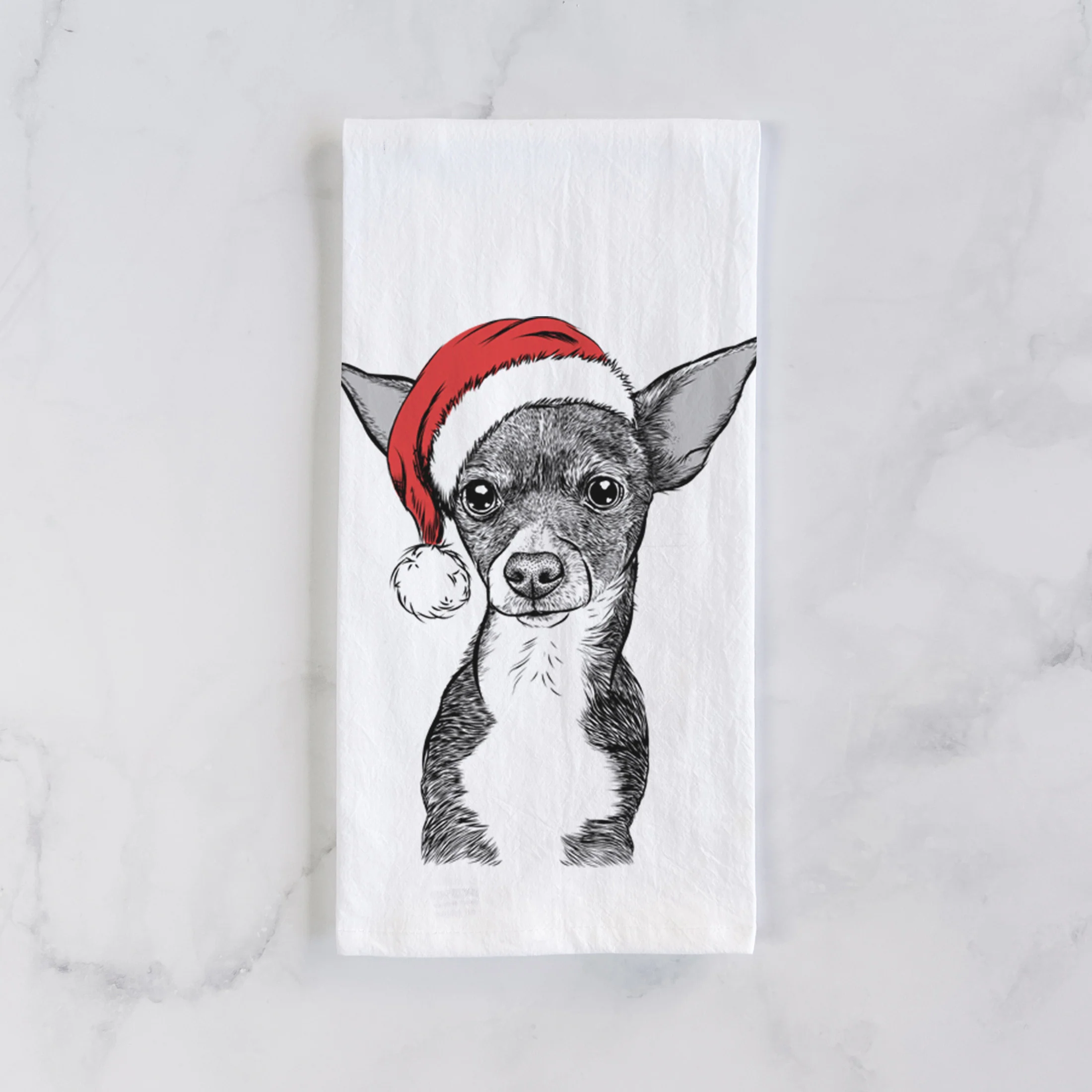 Tiny Archie the Mixed Breed Tea Towel - Image 2