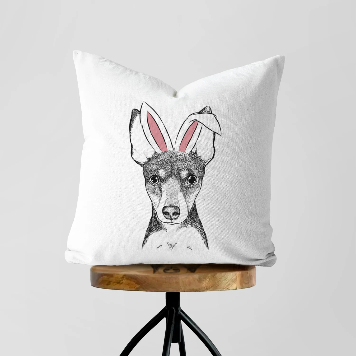 Tiny the Toy Fox Terrier - Throw Pillow Cover - Image 5