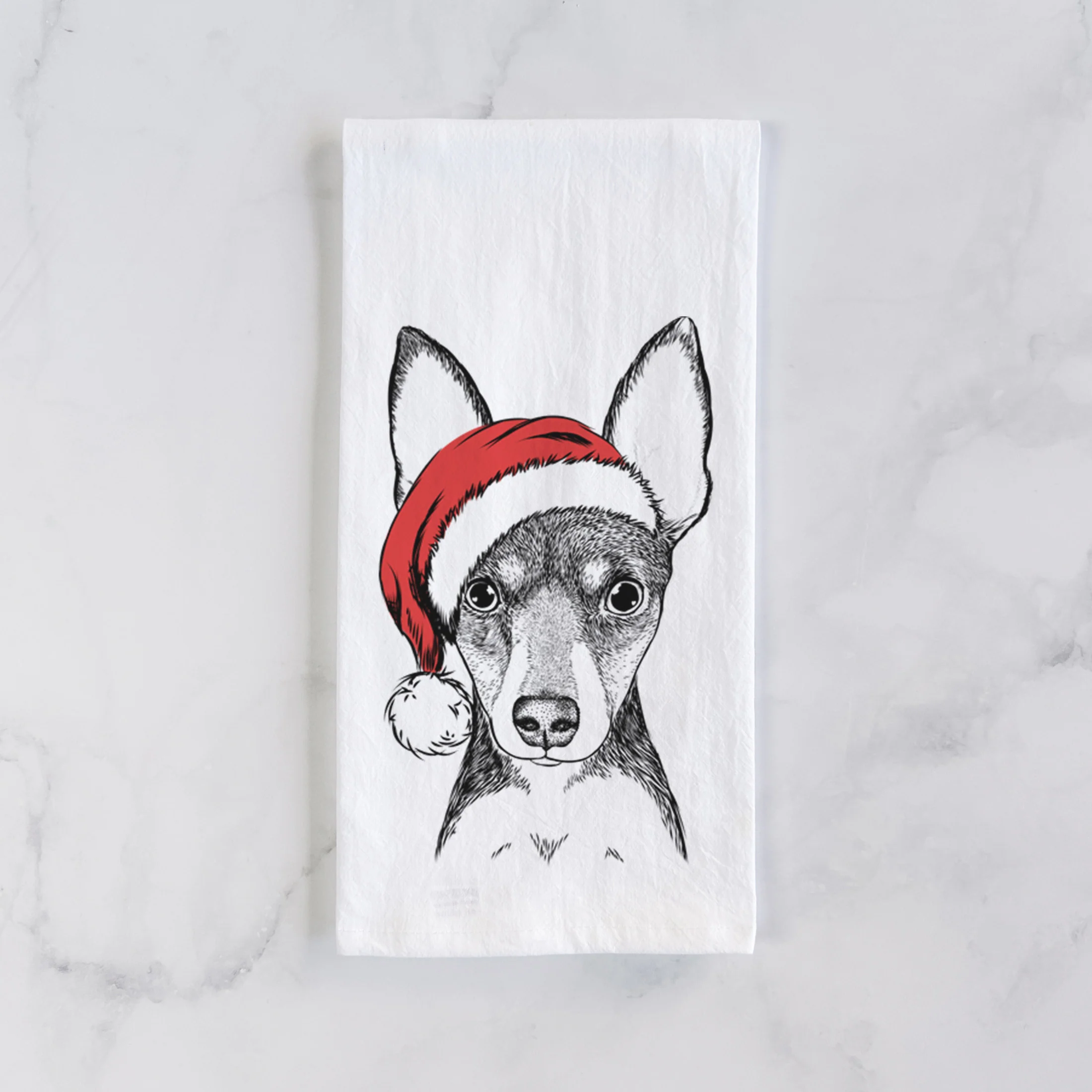 Tiny the Toy Fox Terrier Tea Towel - Image 2