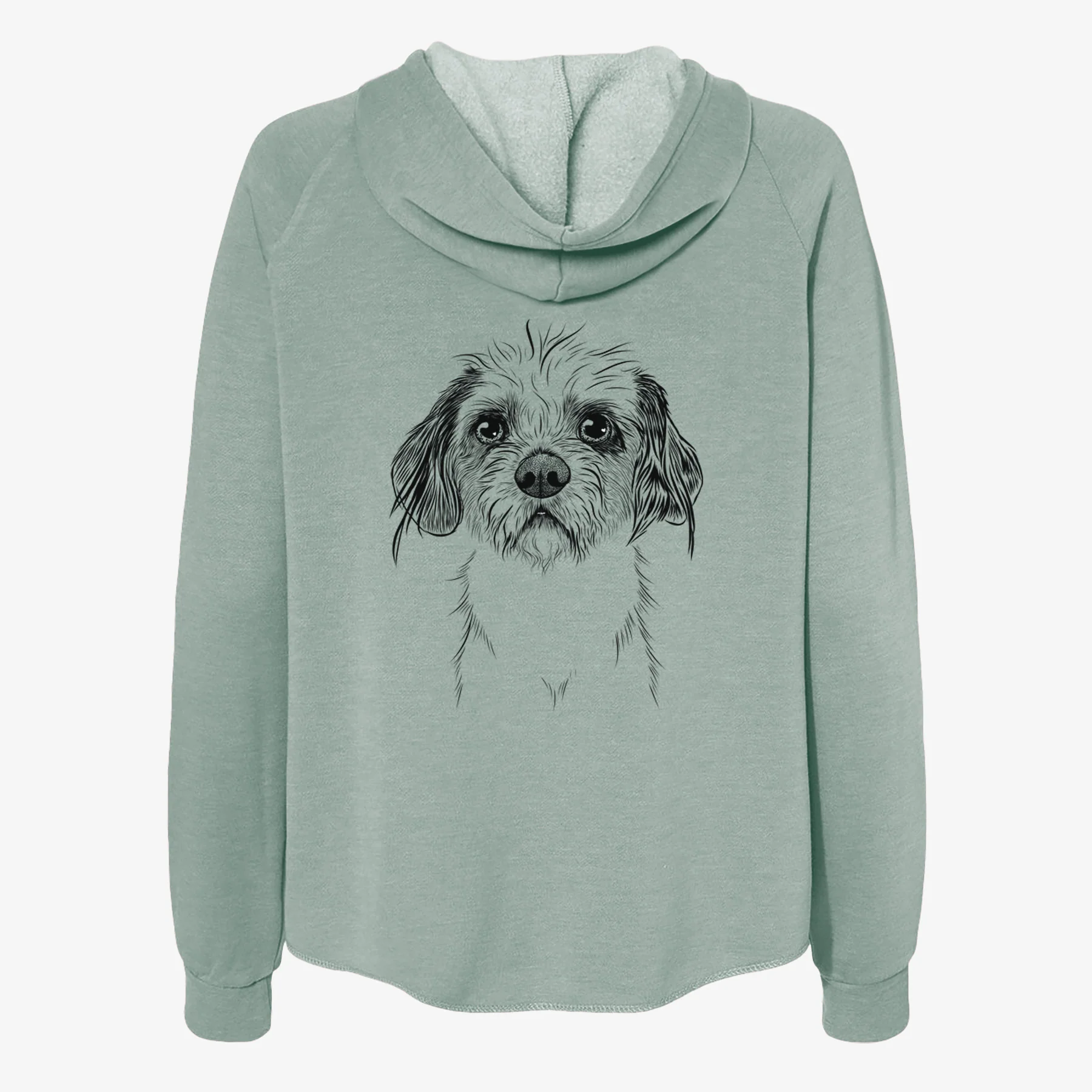 Tiny Tucker the Mixed Breed - Women's Cali Wave Zip-Up Sweatshirt - Image 4