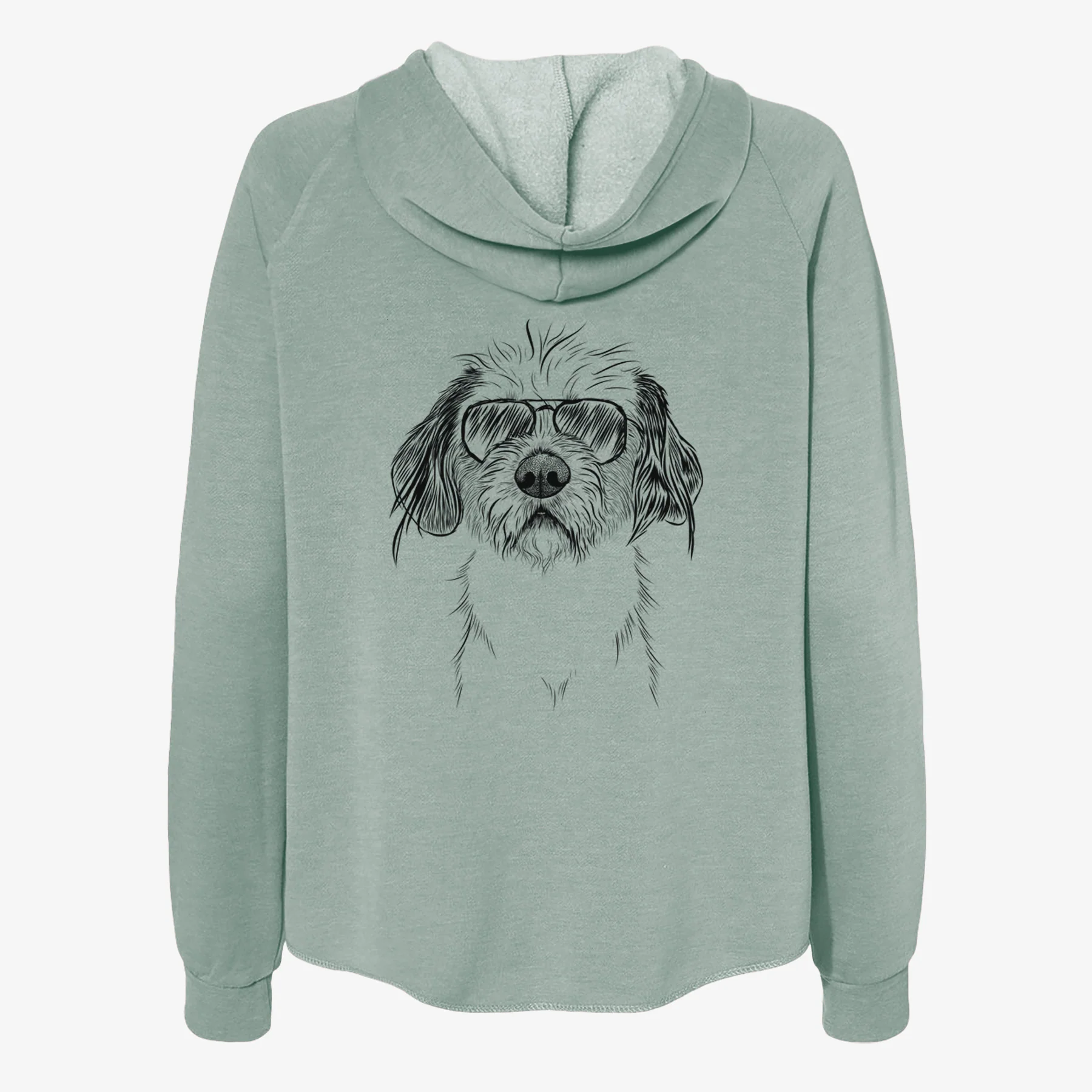 Tiny Tucker the Mixed Breed - Women's Cali Wave Zip-Up Sweatshirt - Image 7