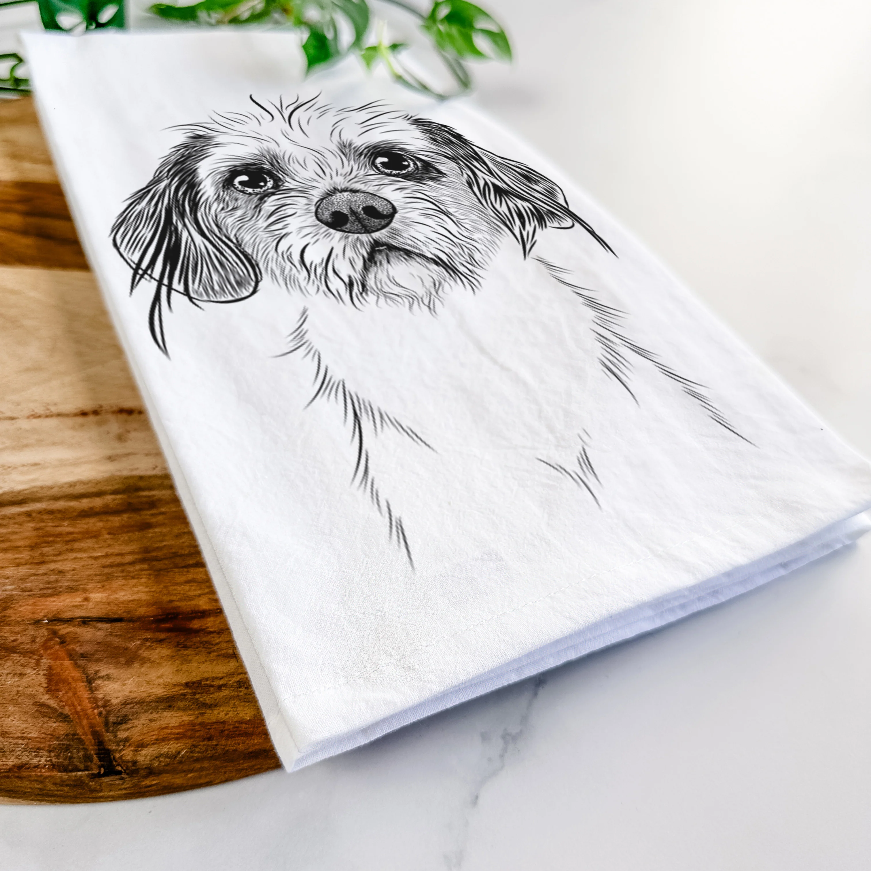 Tiny Tucker the Mixed Breed Tea Towel - Image 5