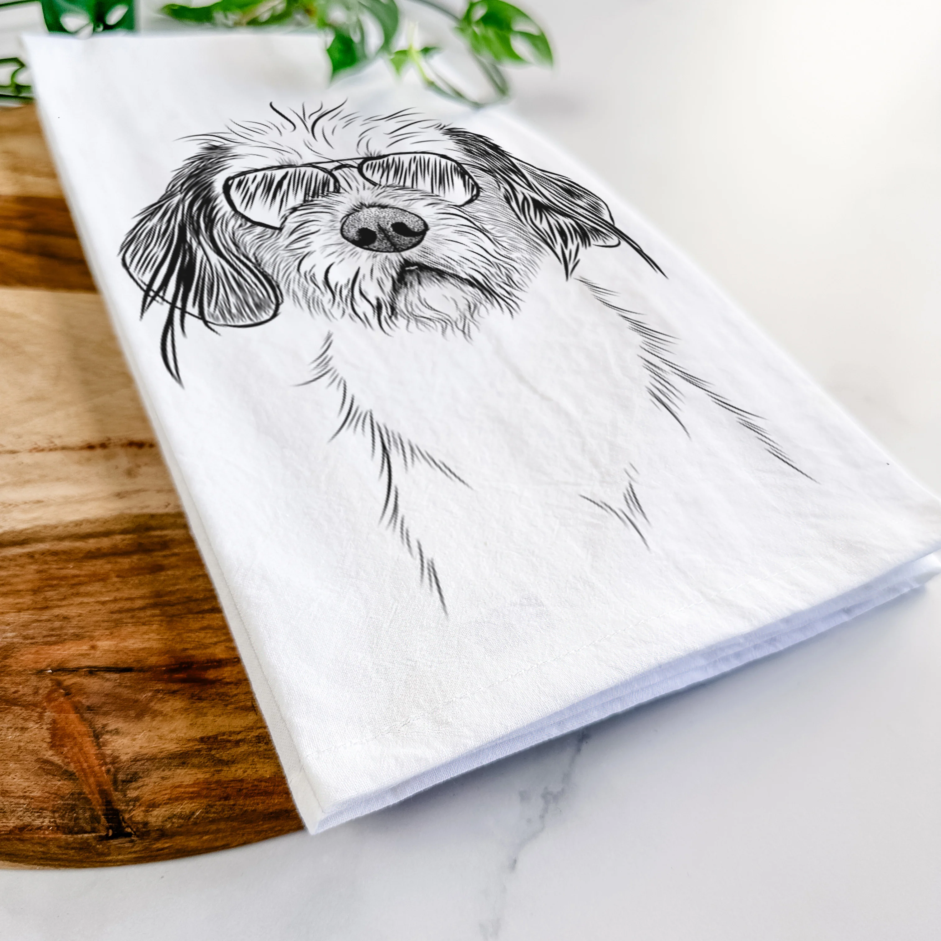 Tiny Tucker the Mixed Breed Tea Towel - Image 6