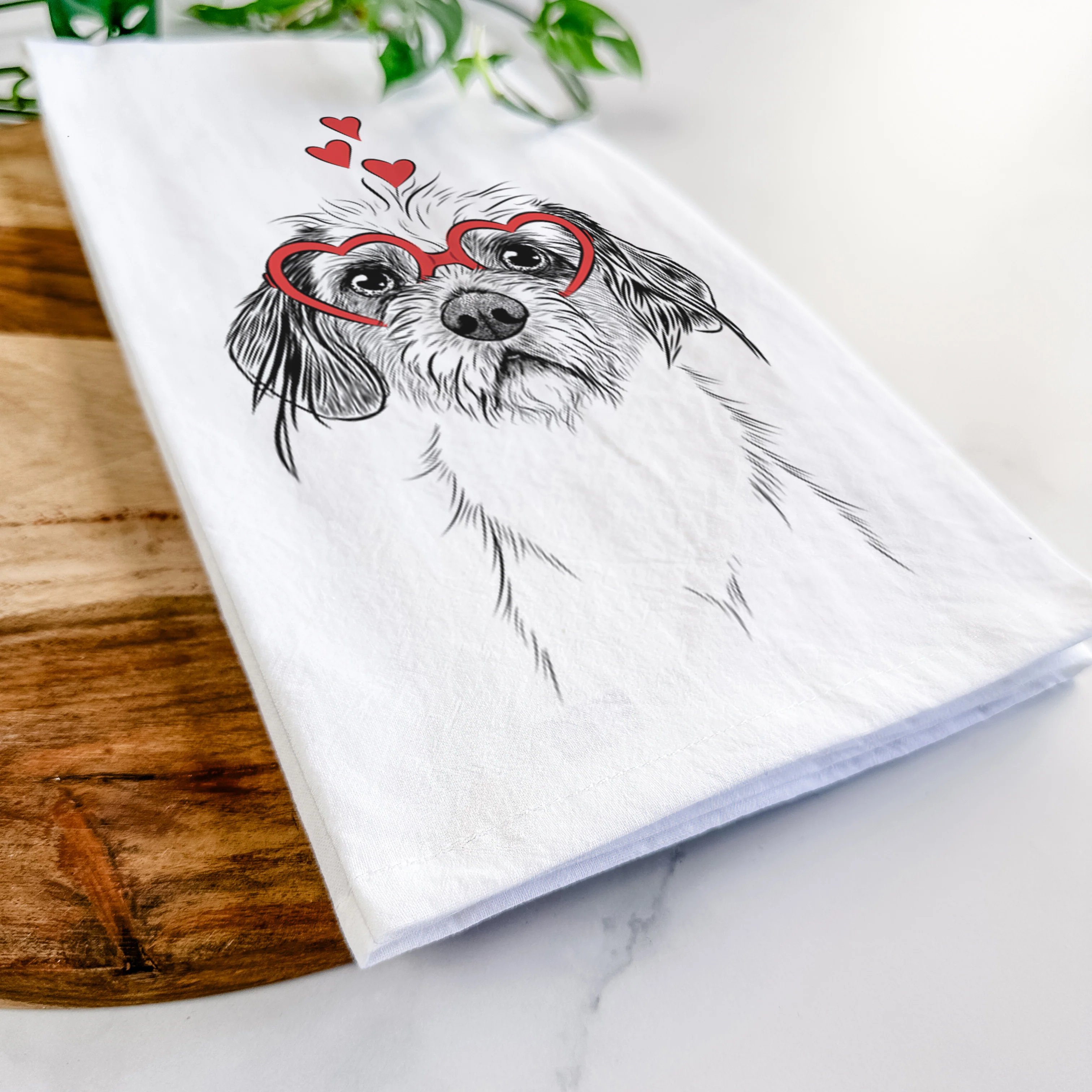 Tiny Tucker the Mixed Breed Tea Towel - Image 7