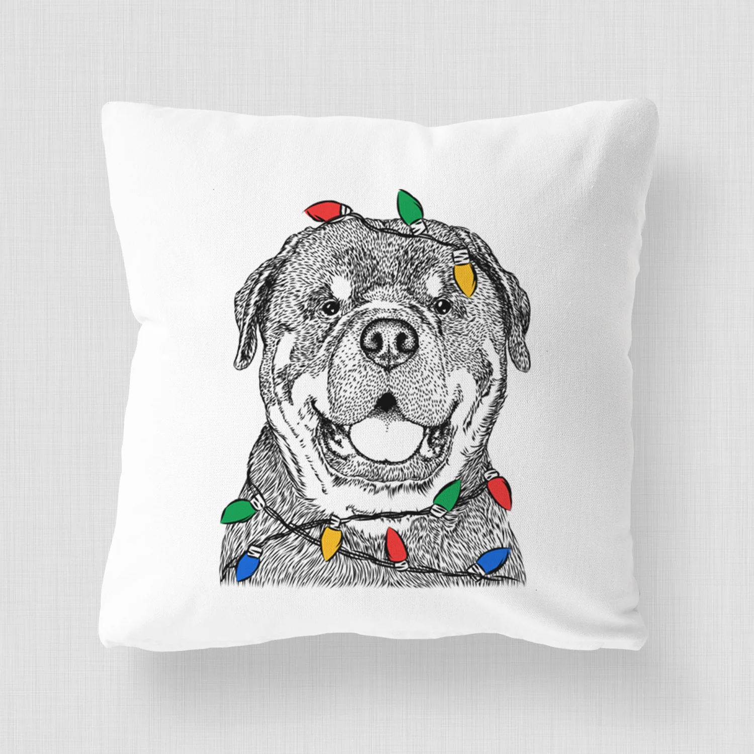 Titan the Rottweiler - Throw Pillow Cover - Image 4