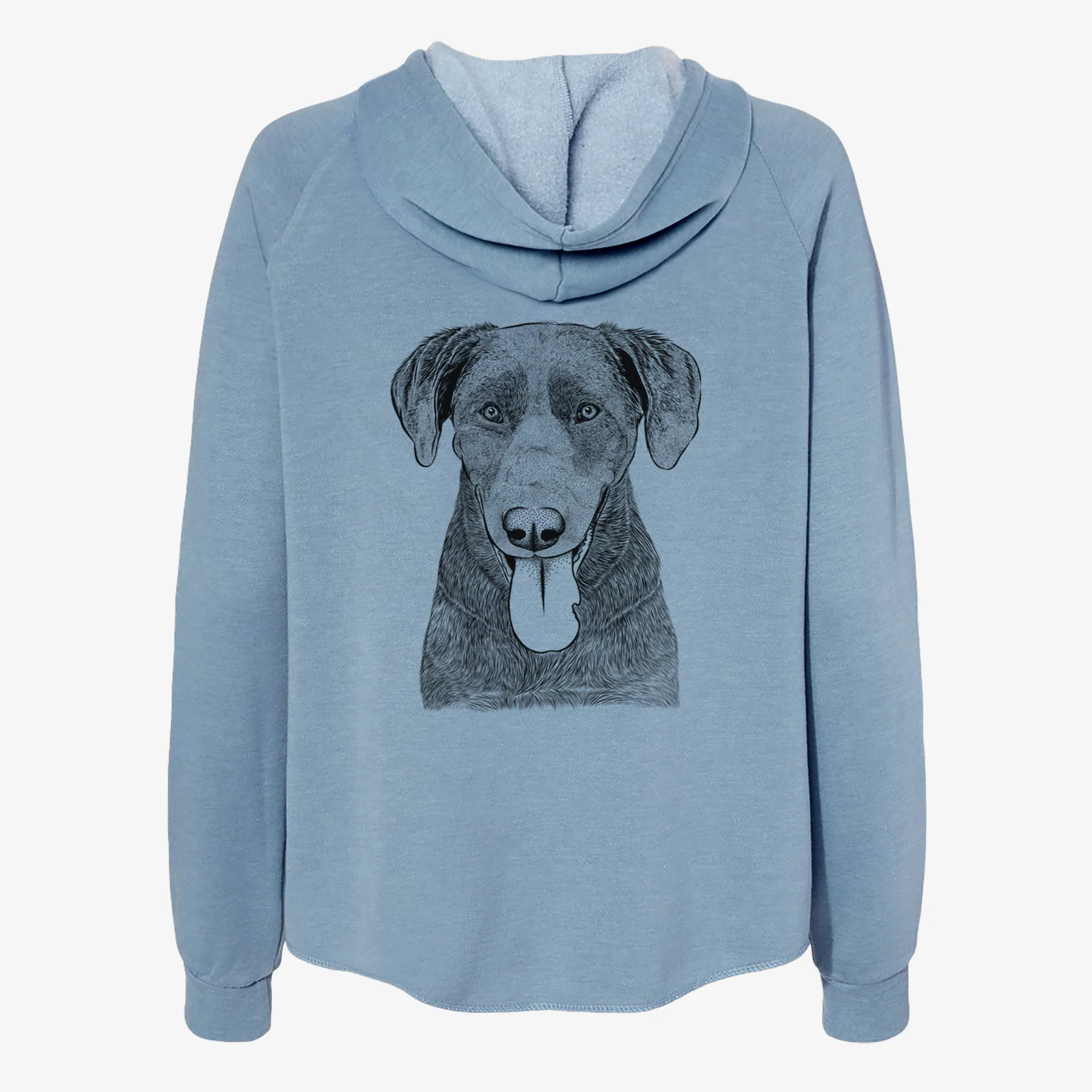 Tobes the Chocolate Lab - Women's Cali Wave Zip-Up Sweatshirt - Image 6