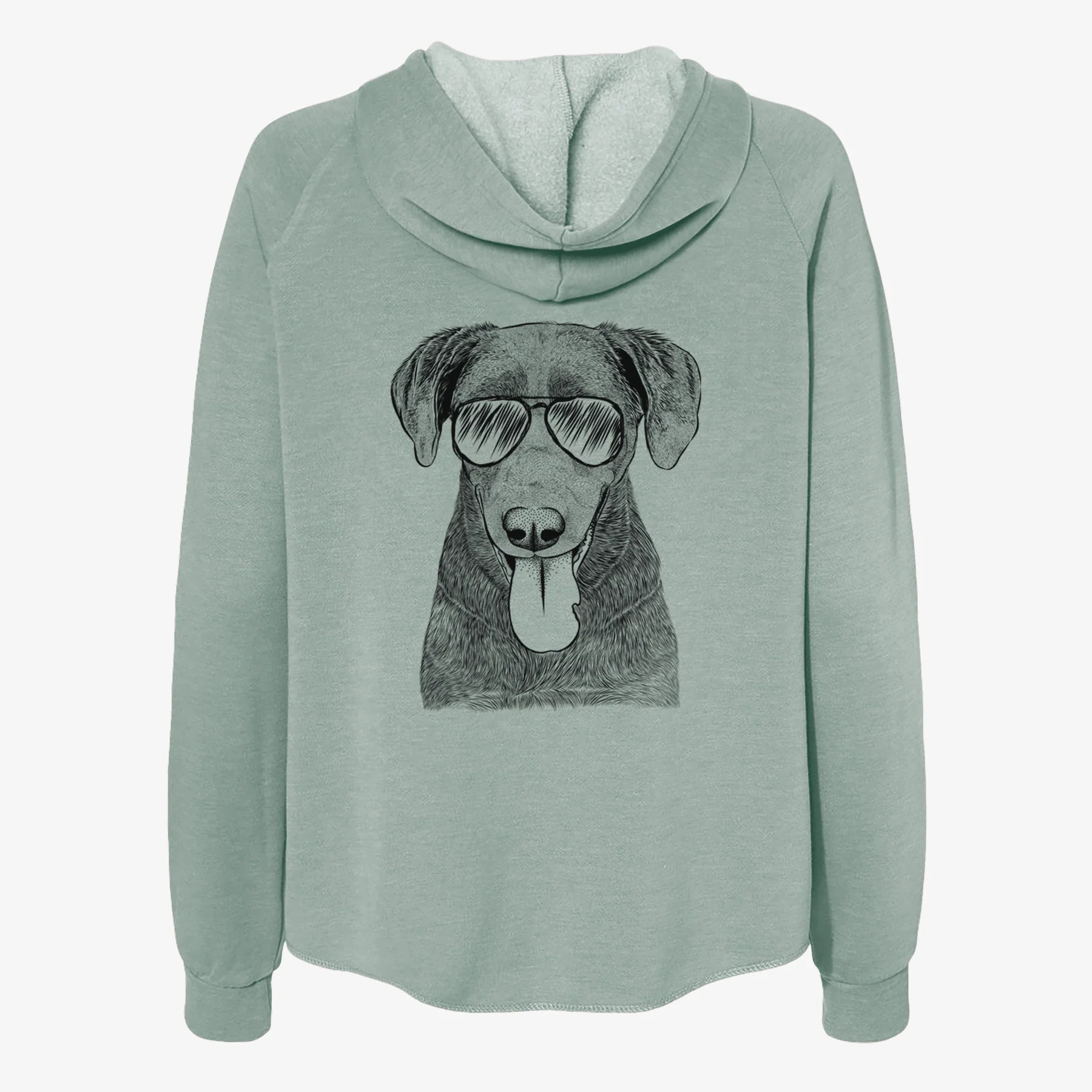 Tobes the Chocolate Lab - Women's Cali Wave Zip-Up Sweatshirt - Image 7