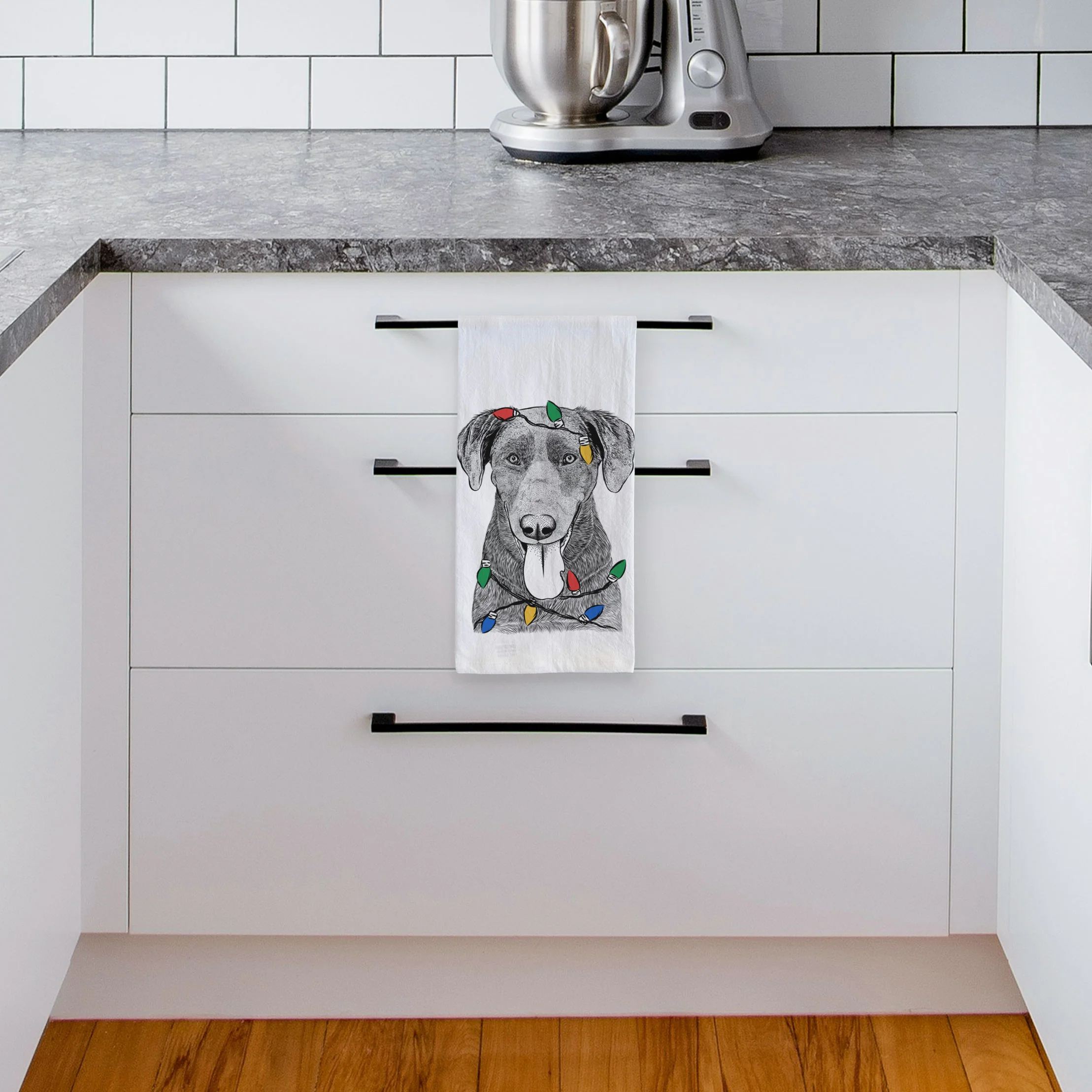 Tobes the Chocolate Lab Tea Towel - Image 4