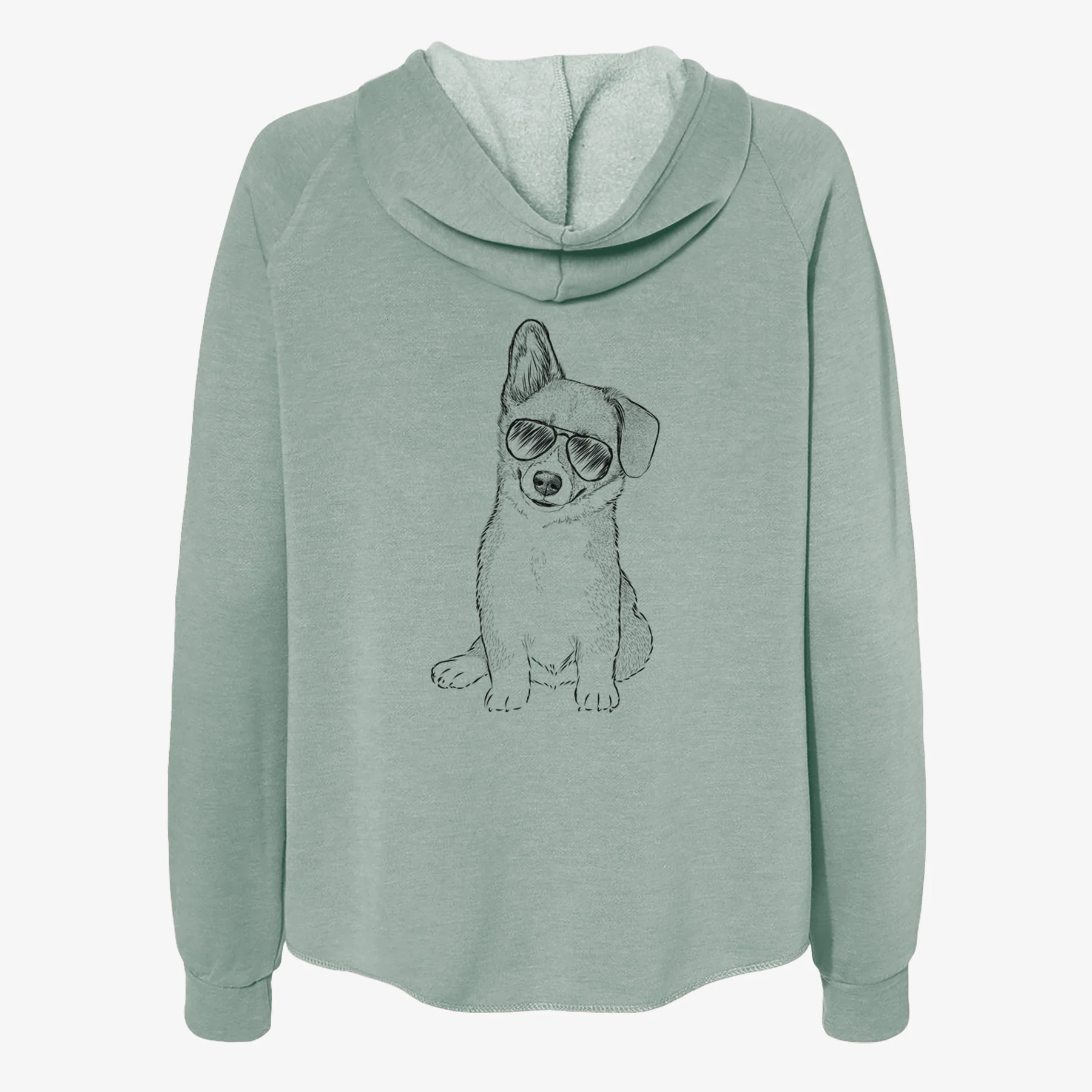 Toby the Corgi Puppy - Women's Cali Wave Zip-Up Sweatshirt - Image 7