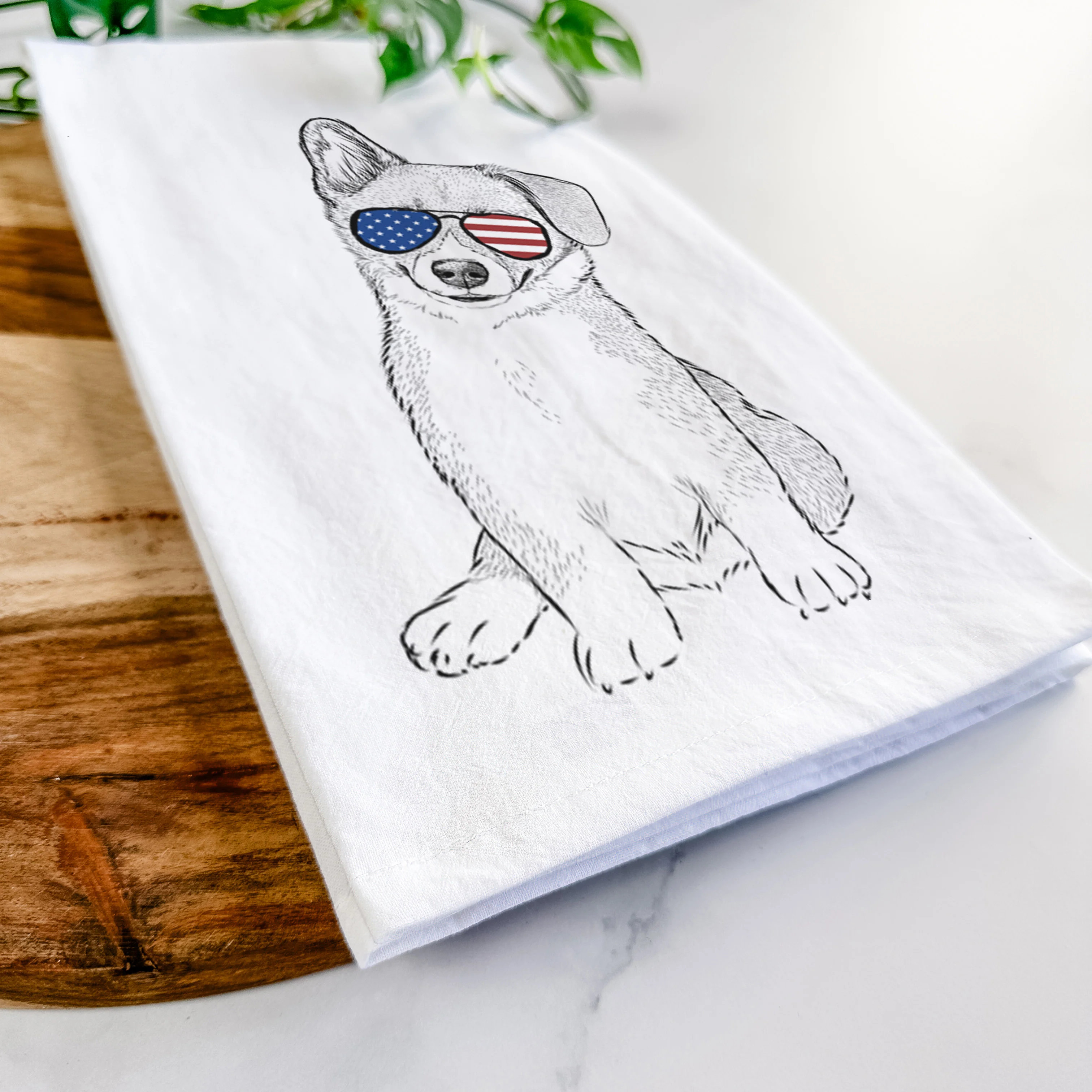 Toby the Corgi Puppy Tea Towel - Image 12