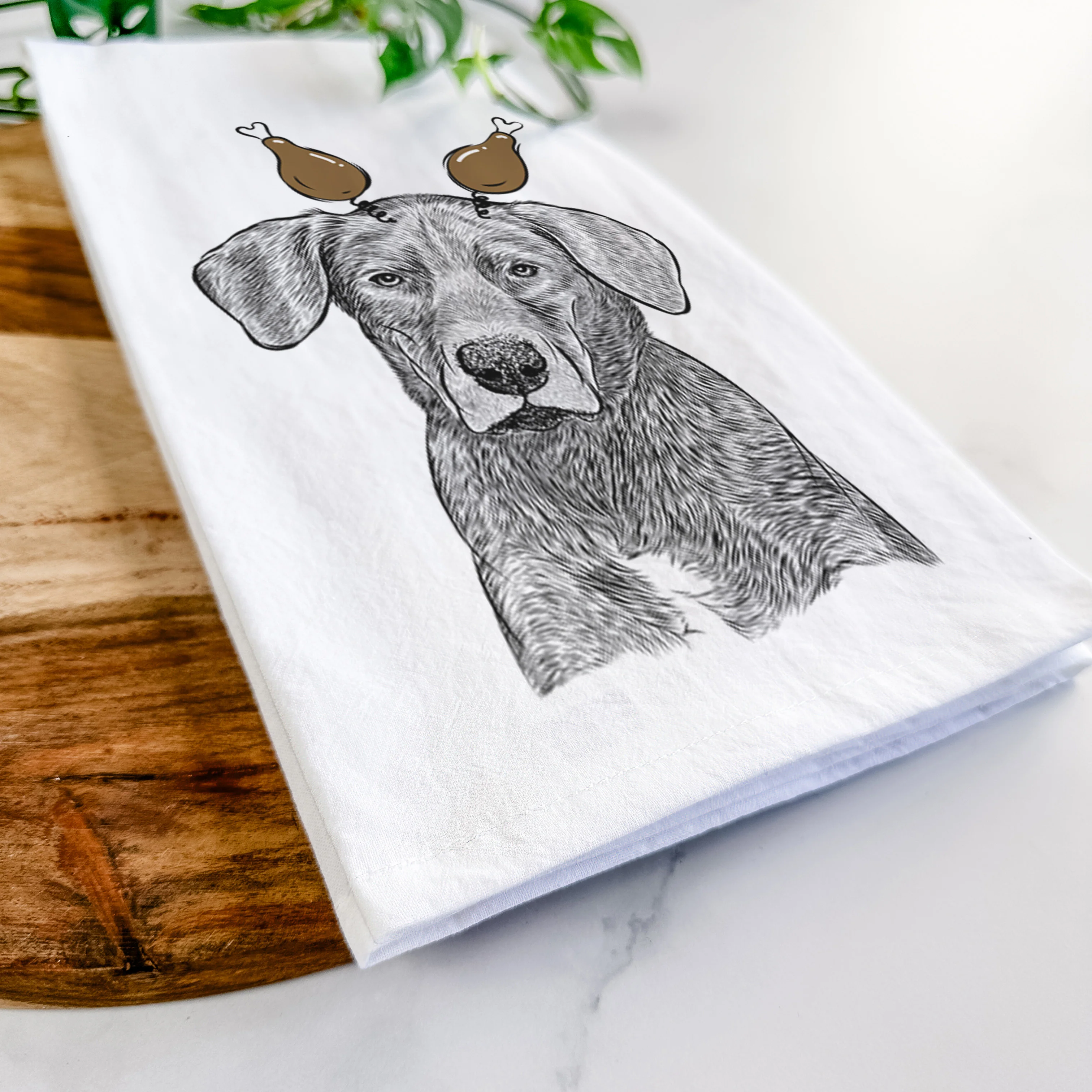 Tom the Lab Dane Mix Tea Towel - Image 11