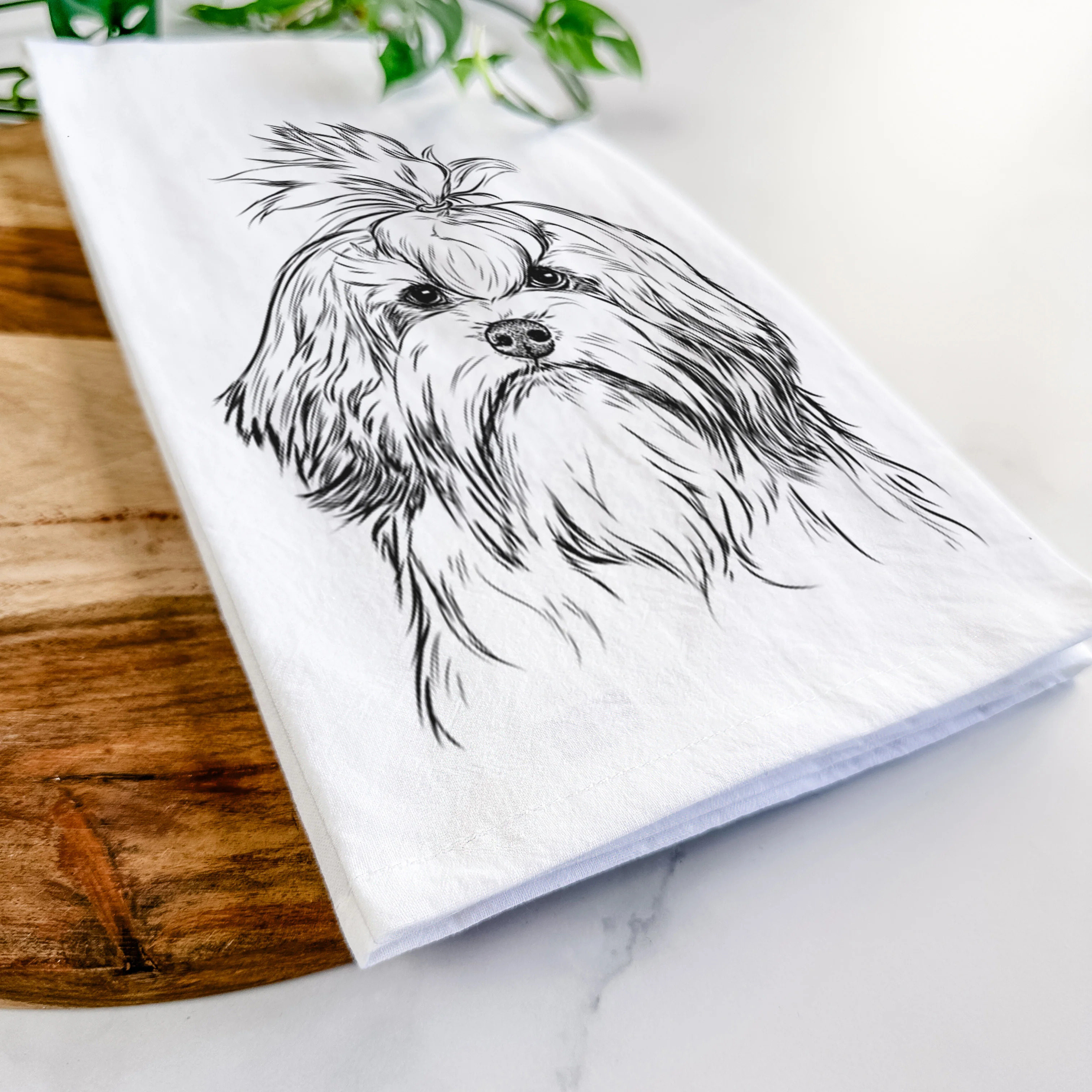 Tootsie the Lowchen Tea Towel - Image 5