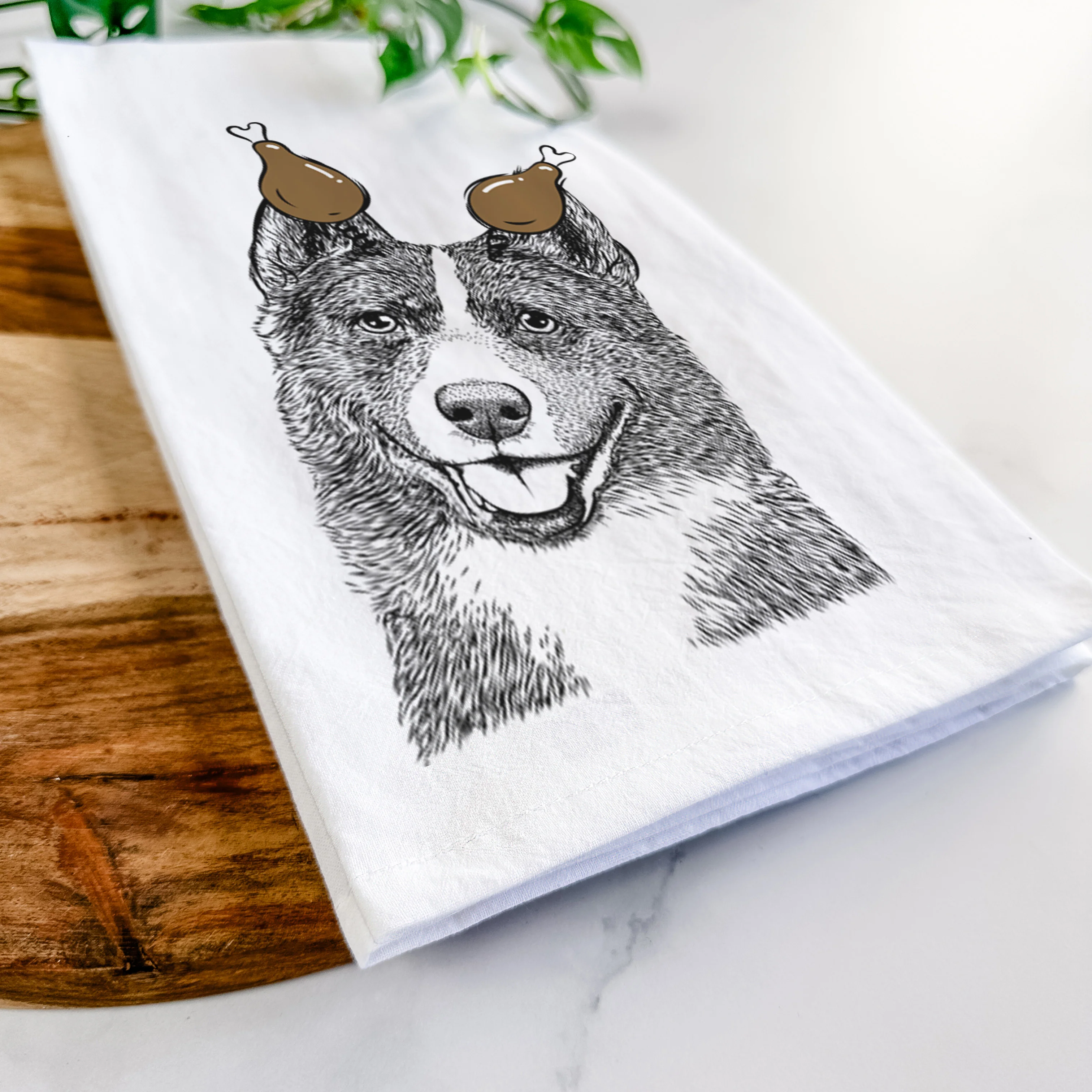 Tosca the Karelian Bear Dog Tea Towel - Image 11