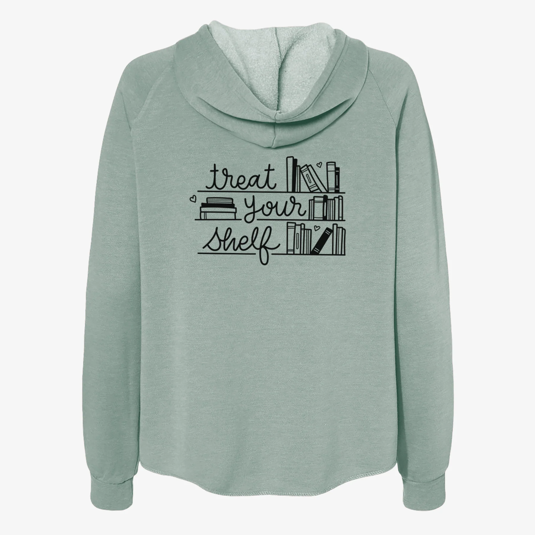 Treat Your Shelf - Book Pun - Women's Cali Wave Zip-Up Sweatshirt - Image 4