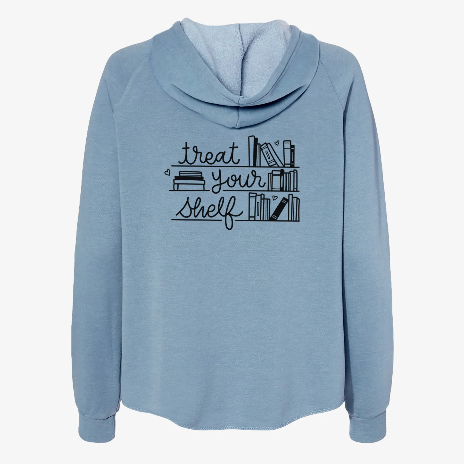 Treat Your Shelf - Book Pun - Women's Cali Wave Zip-Up Sweatshirt - Image 6