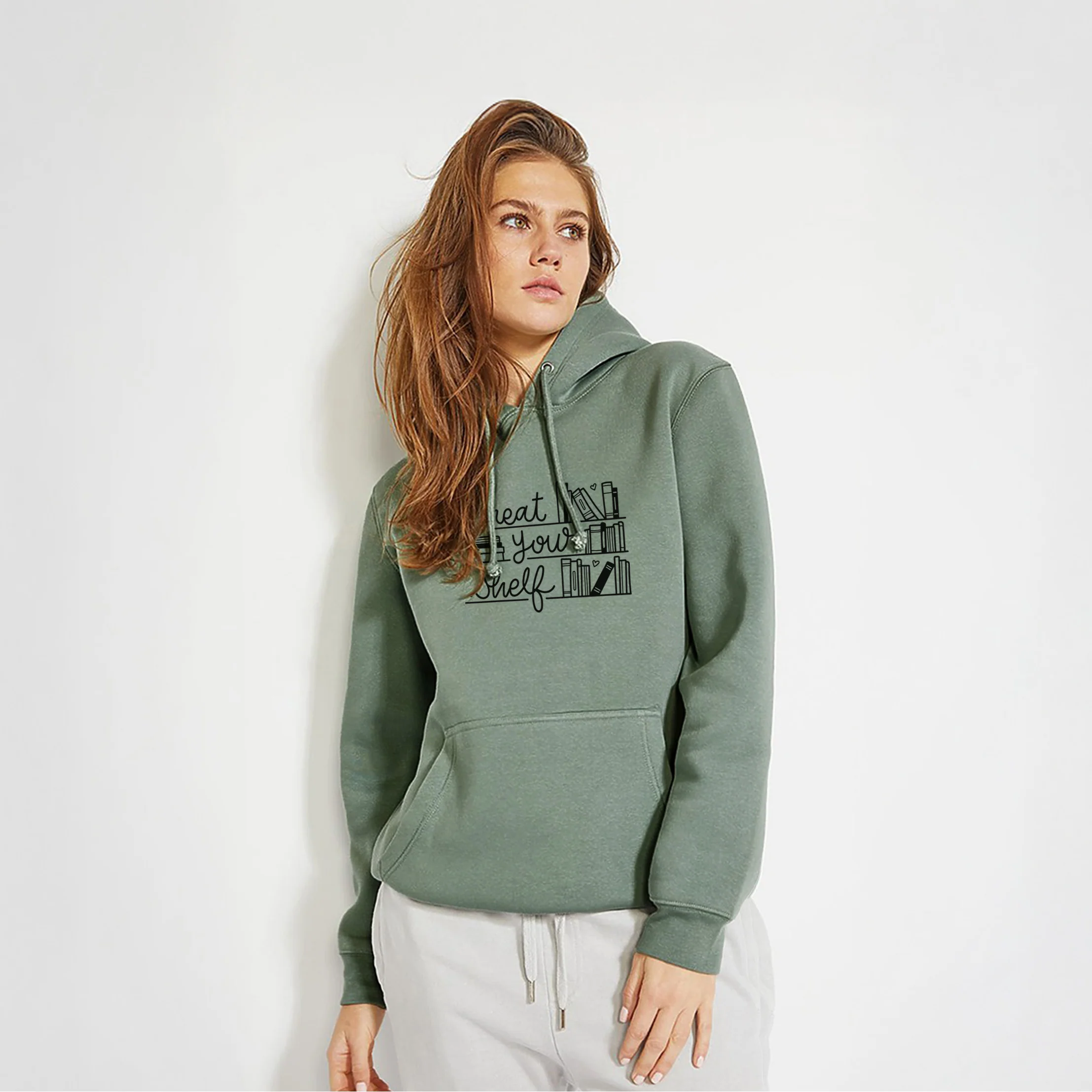 Treat Your Shelf - Book Pun - Heavyweight Fleece Hoodie - Image 3