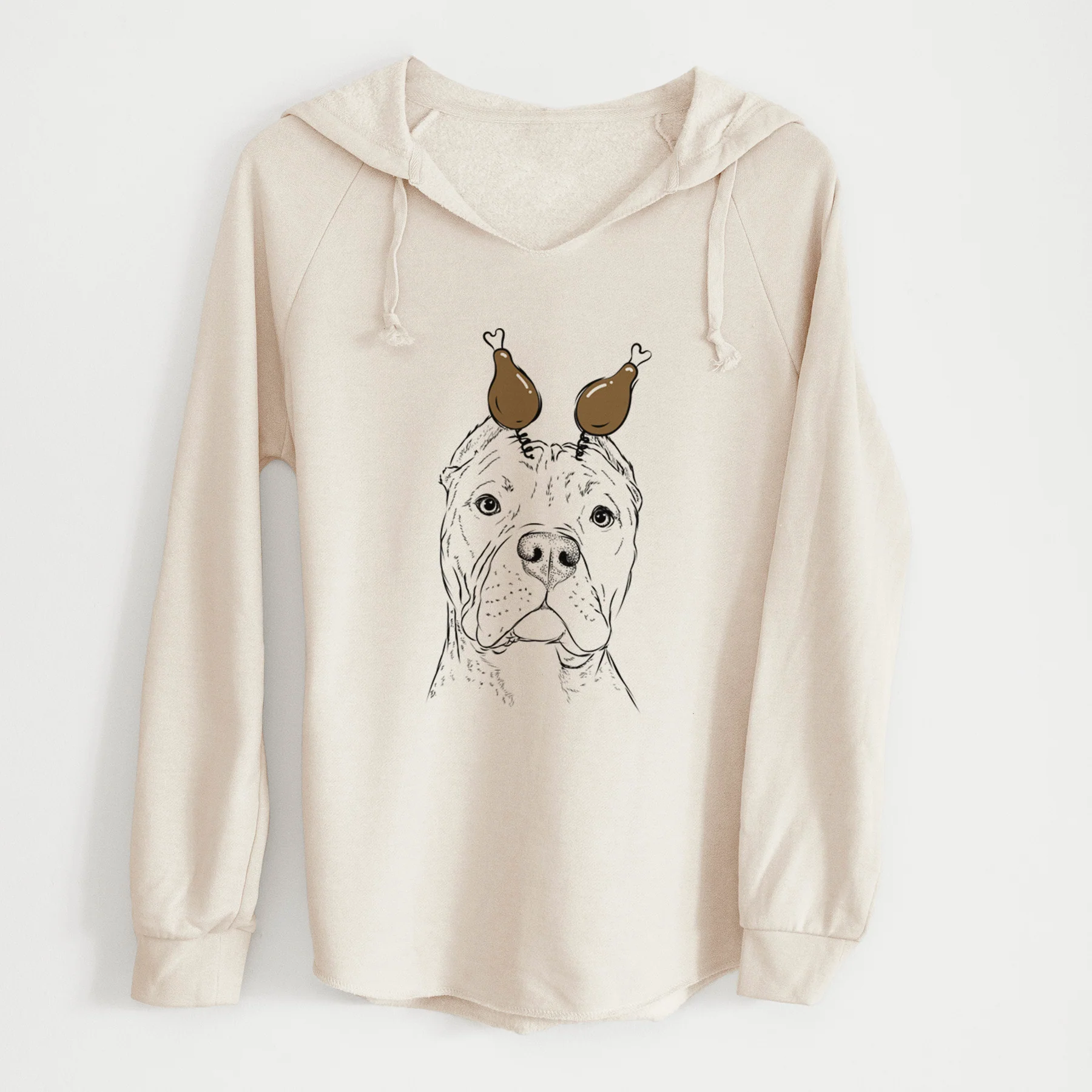 Thanksgiving Bam Bam the Pitbull - Cali Wave Hooded Sweatshirt