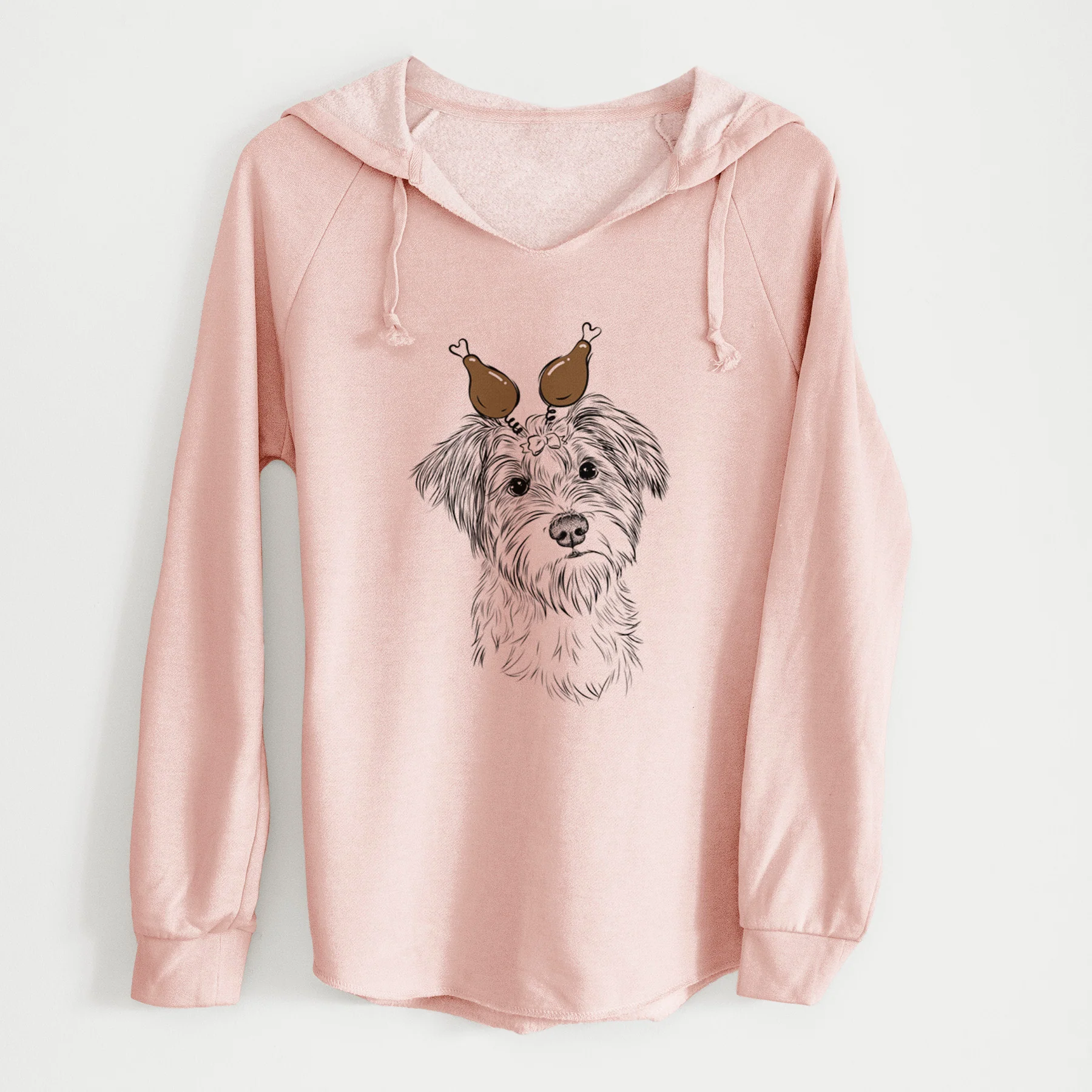Thanksgiving Birdee the Schnauzer Mix - Cali Wave Hooded Sweatshirt - Image 5
