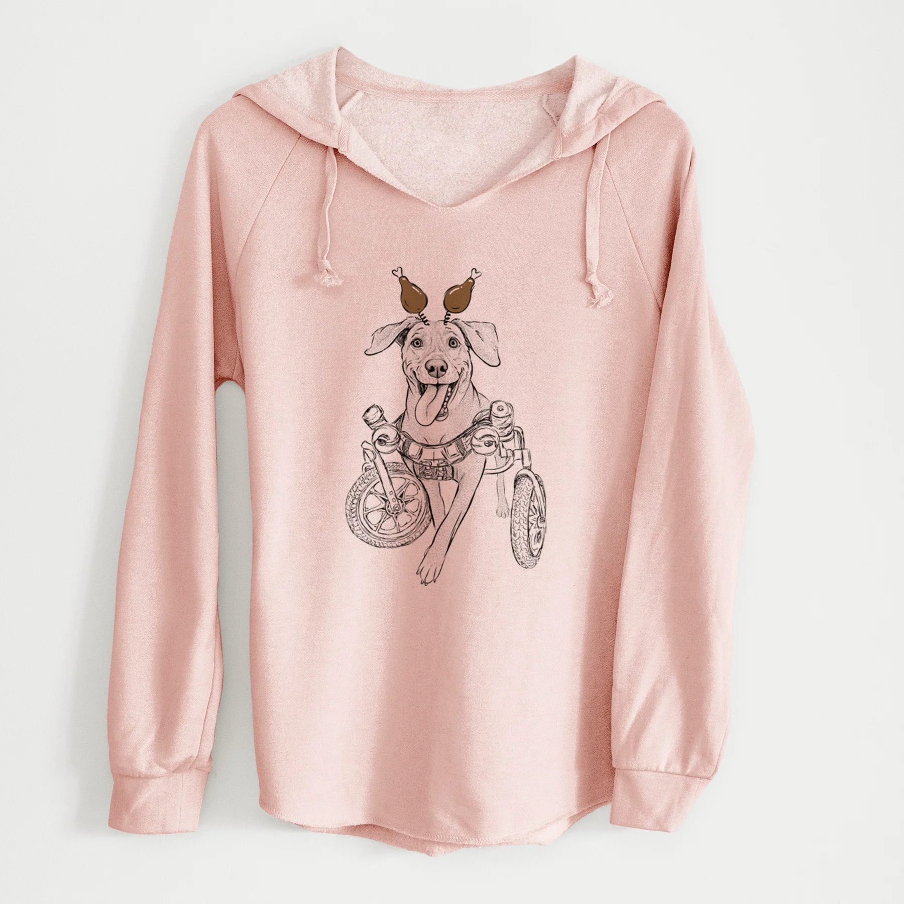 Thanksgiving Hannah the Pitbull Mix - Cali Wave Hooded Sweatshirt - Image 5