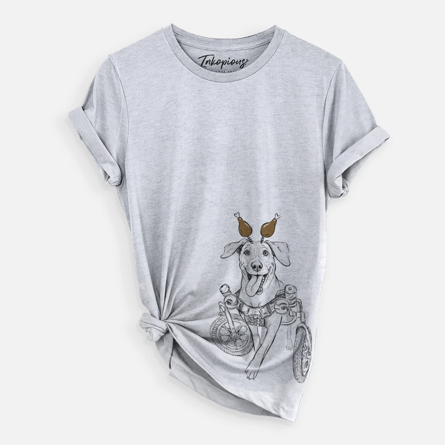 Thanksgiving Hannah the Pitbull Mix - Unisex Crewneck - Image 2