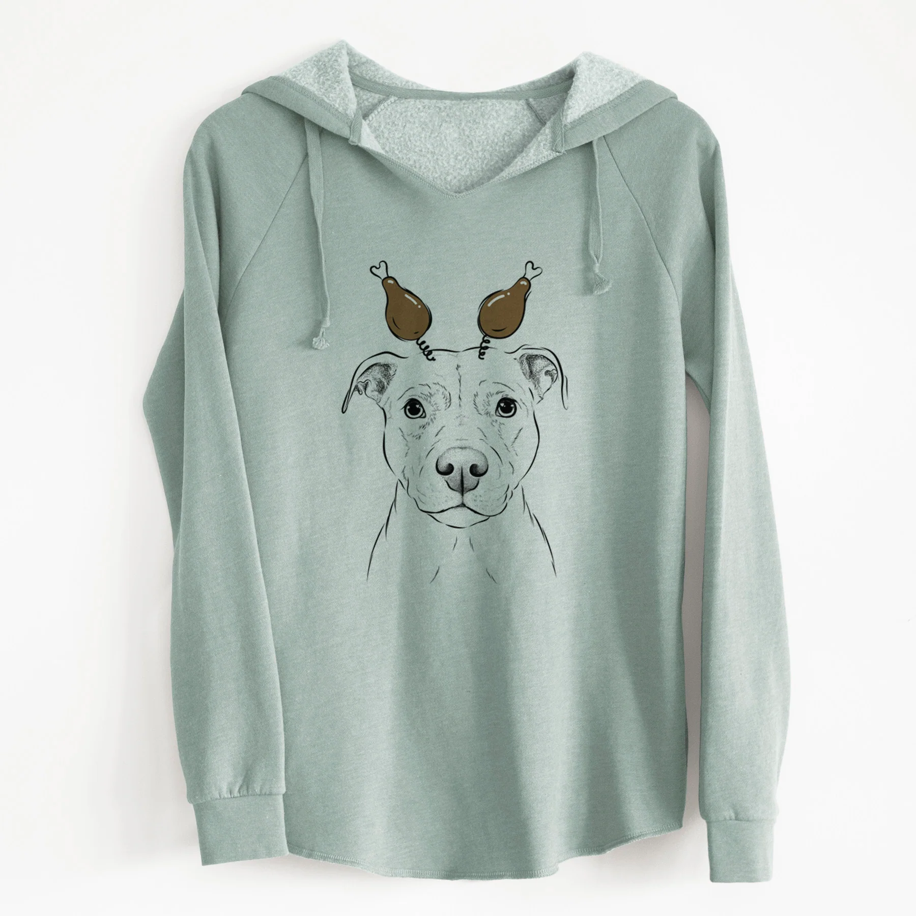 Thanksgiving Khaleesi the Pitbull - Cali Wave Hooded Sweatshirt - Image 7