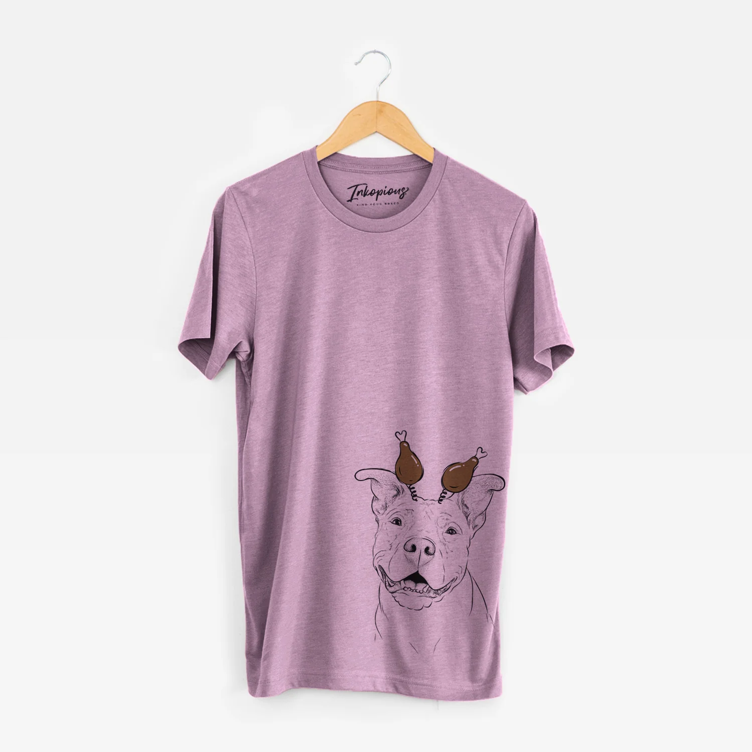 Thanksgiving Malibu the Staffordshire Terrier/Pitbull Mix - Unisex Crewneck - Image 4