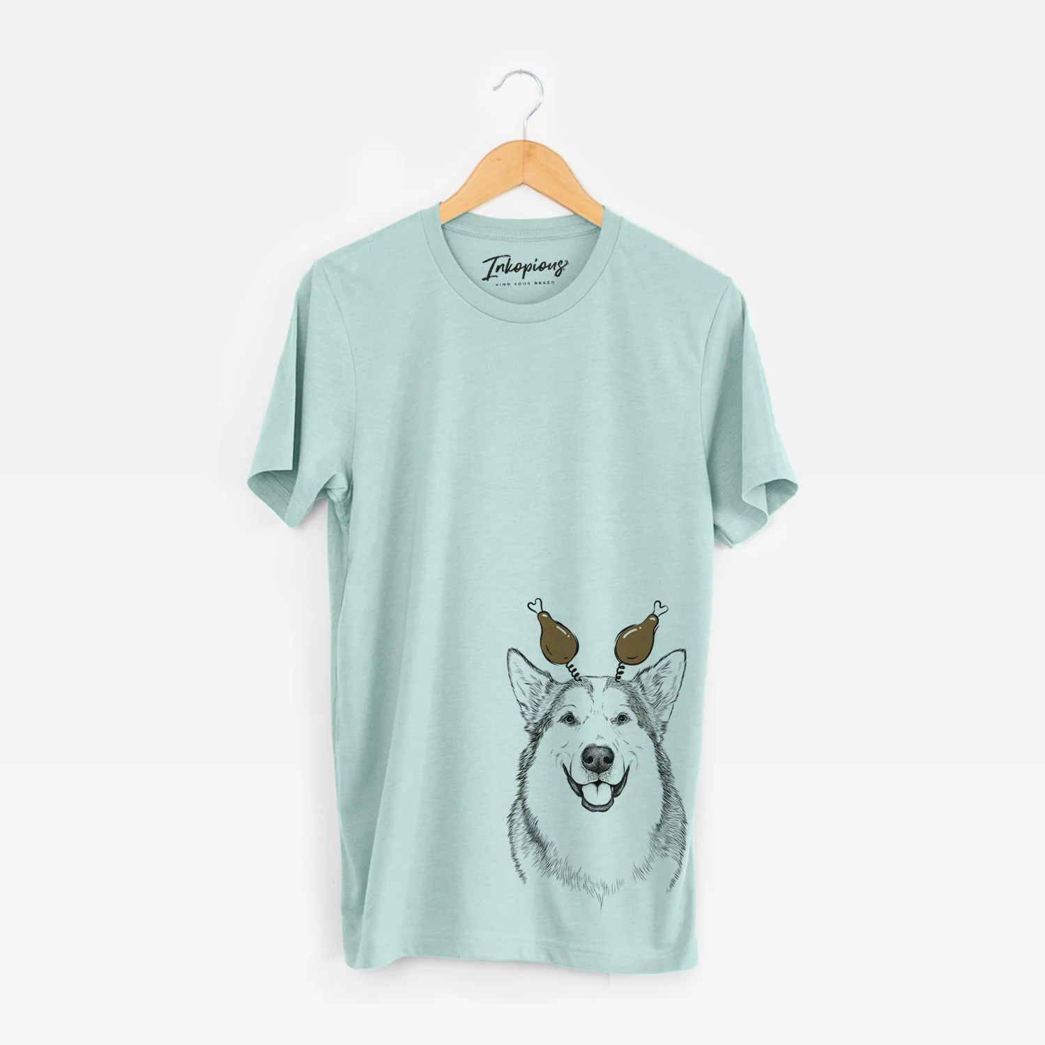 Thanksgiving Vader the Alaskan Malamute - Unisex Crewneck - Image 5