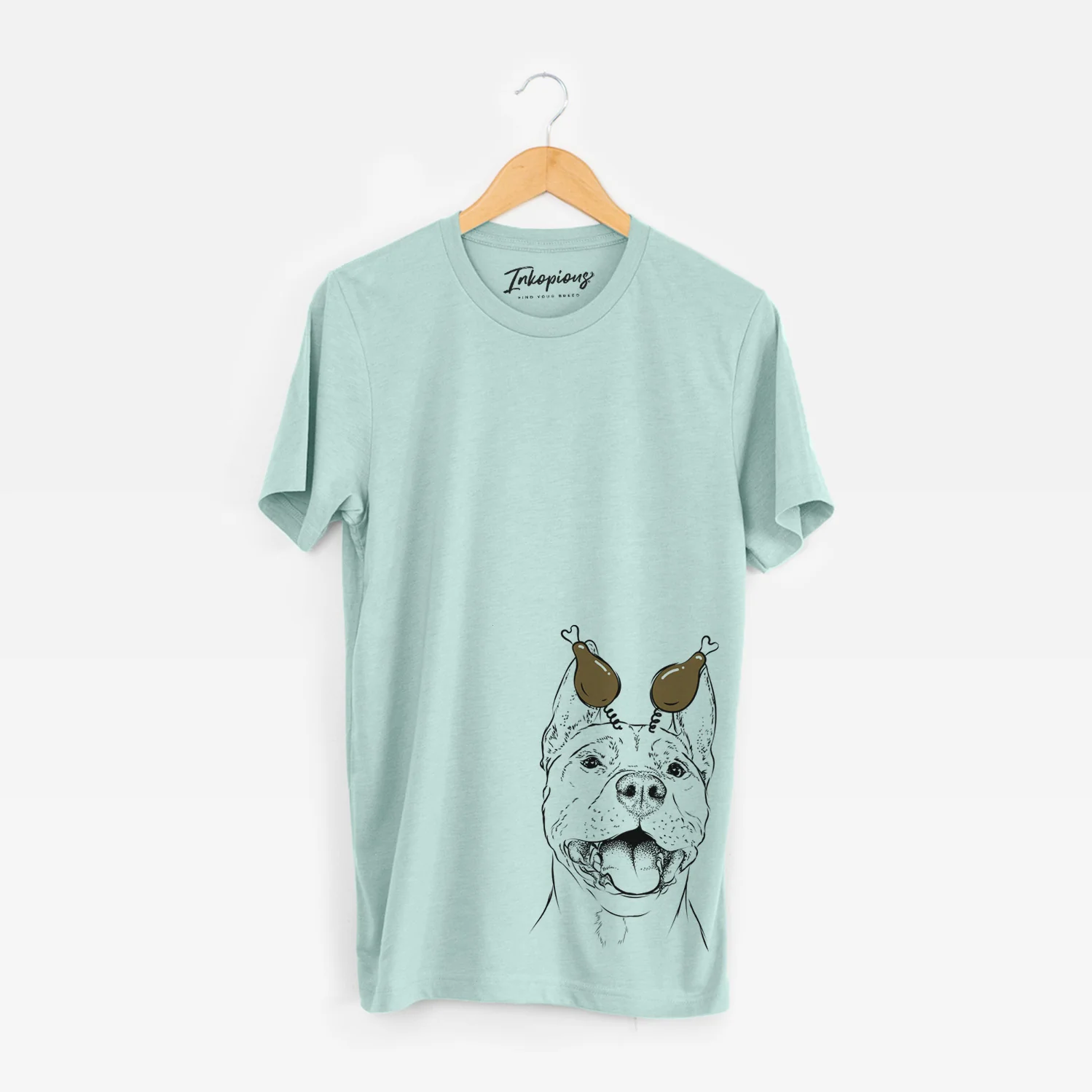 Thanksgiving Wally the Pitbull - Unisex Crewneck - Image 5