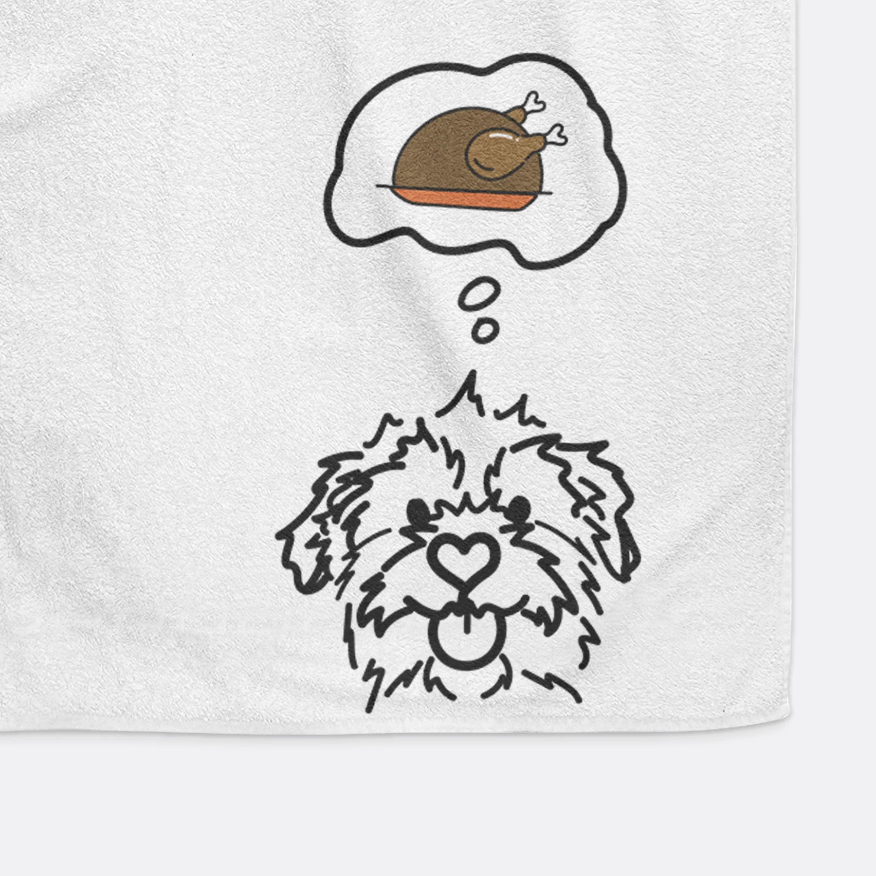 Turkey Thoughts Mixed Breed - Bea - Decorative Hand Towel - Image 4