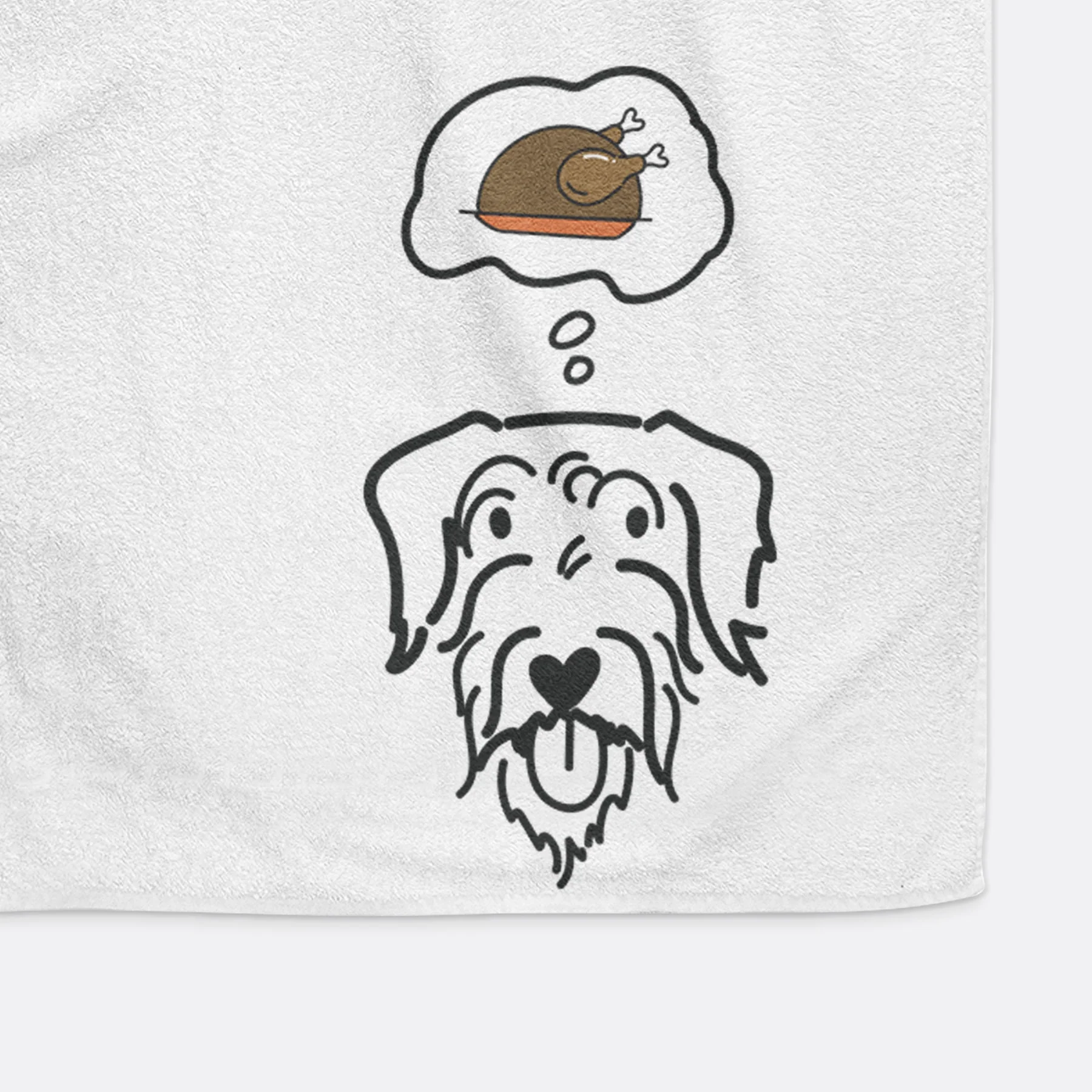 Turkey Thoughts Doodle - Dug - Decorative Hand Towel - Image 4