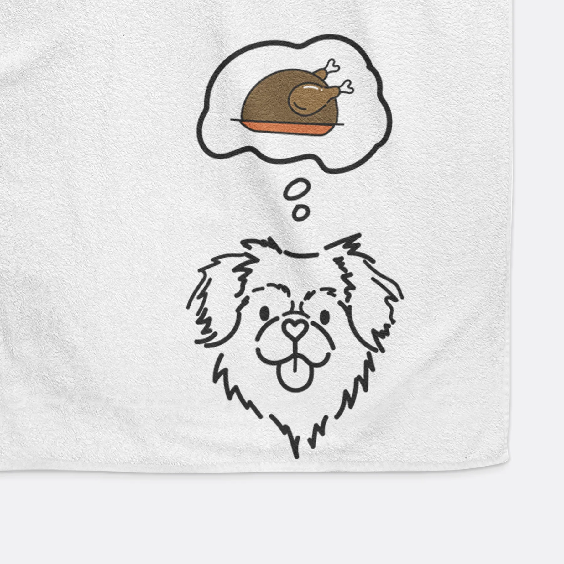 Turkey Thoughts Tibetan Spaniel - Jiji - Decorative Hand Towel - Image 4