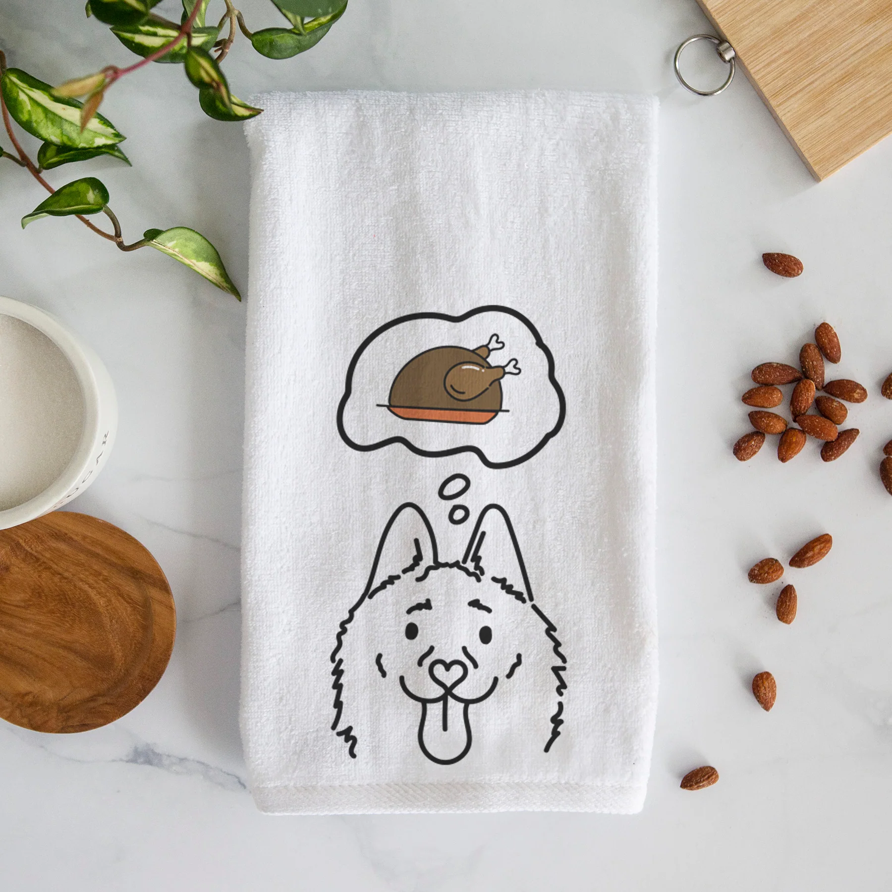 Turkey Thoughts Schipperke - Meeko - Decorative Hand Towel - Image 3