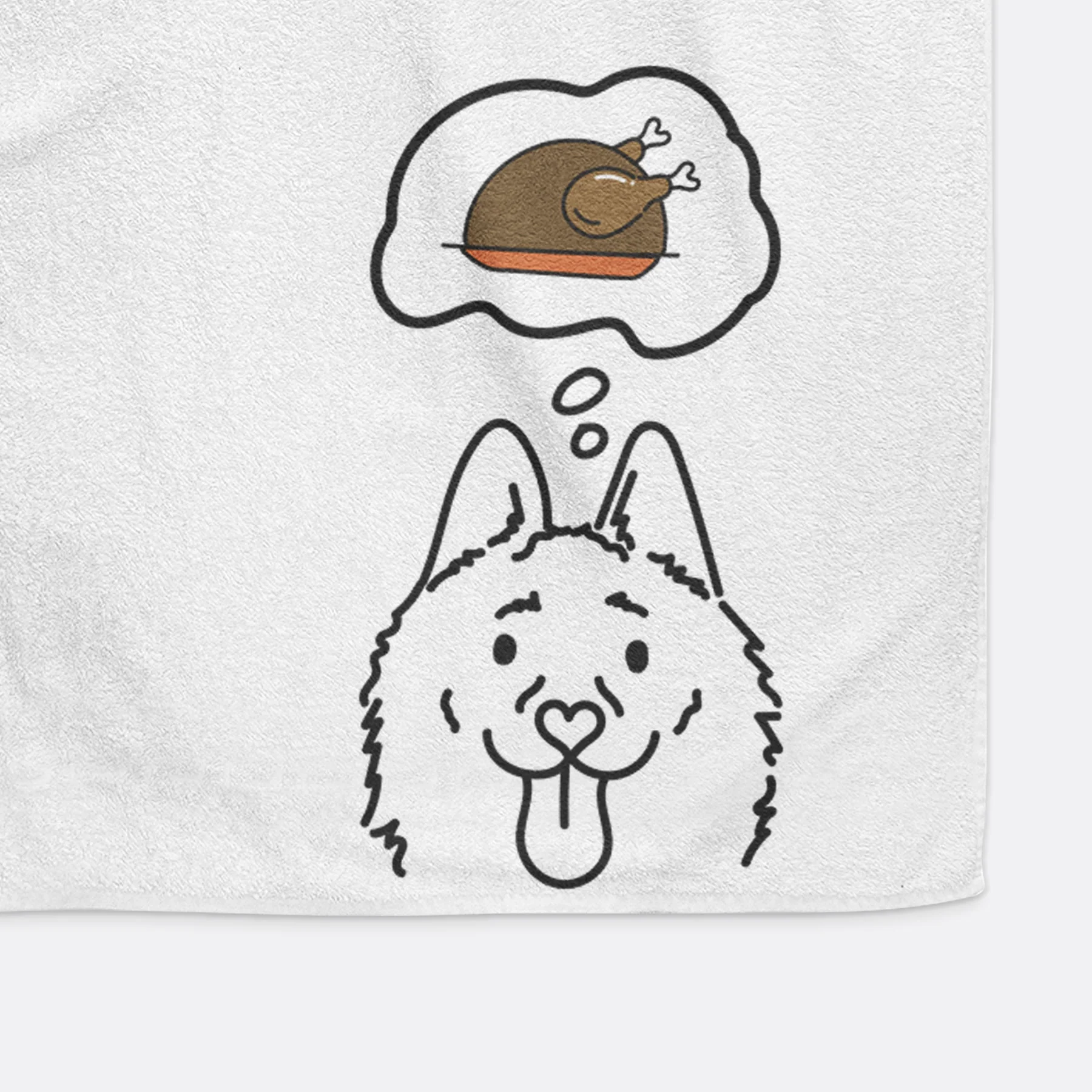 Turkey Thoughts Schipperke - Meeko - Decorative Hand Towel - Image 4