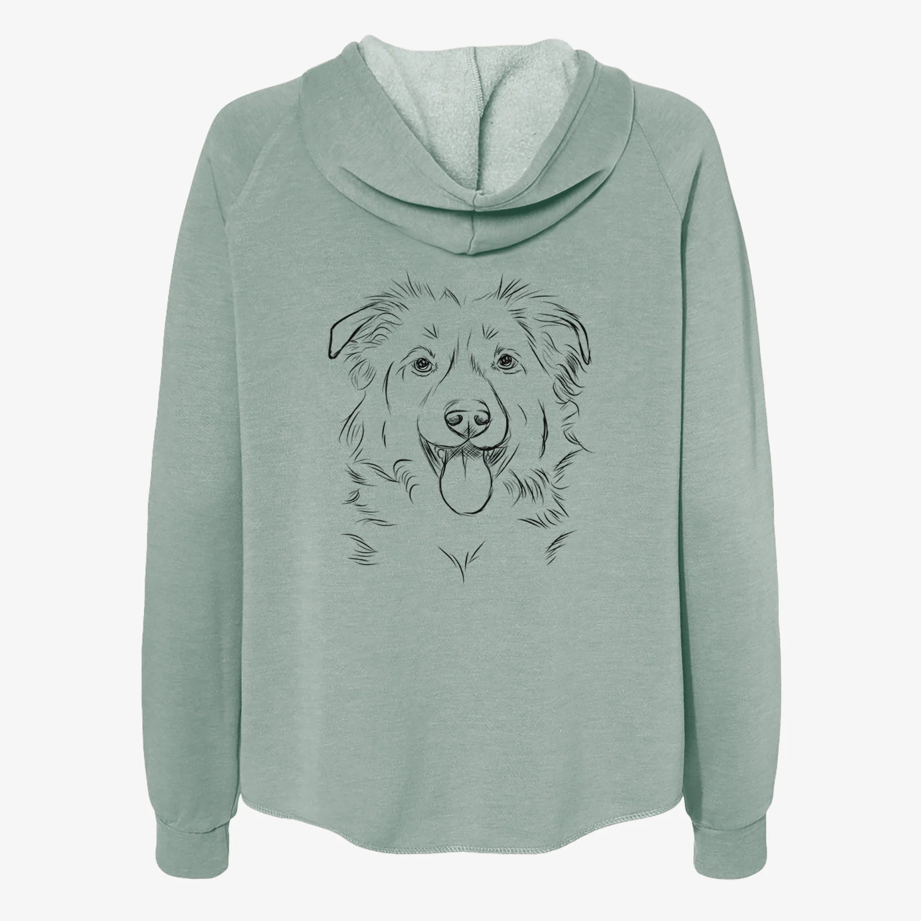 Tucker the Collie Shepherd - Women's Cali Wave Zip-Up Sweatshirt - Image 4