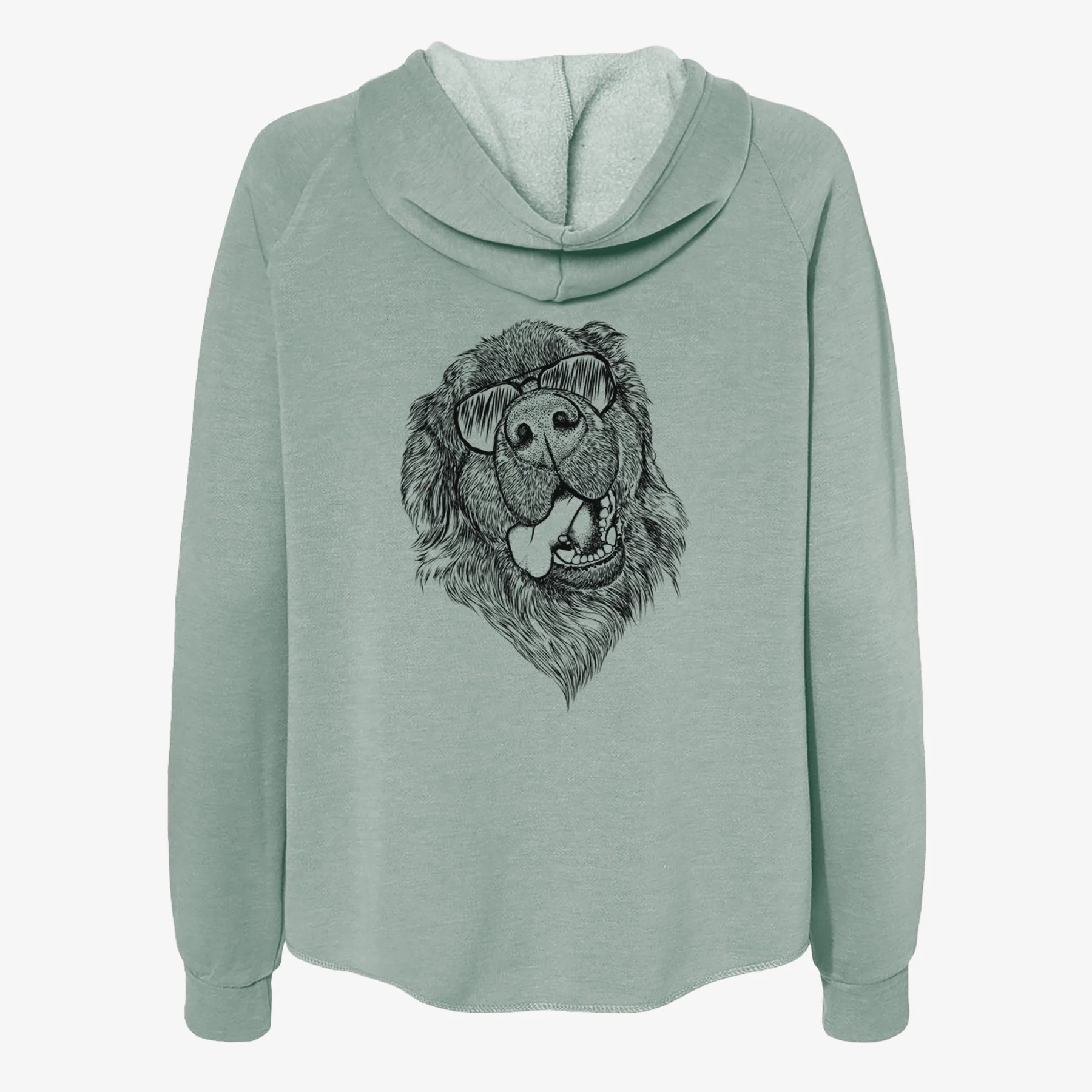 Tuna the Newfoundland - Women's Cali Wave Zip-Up Sweatshirt - Image 7