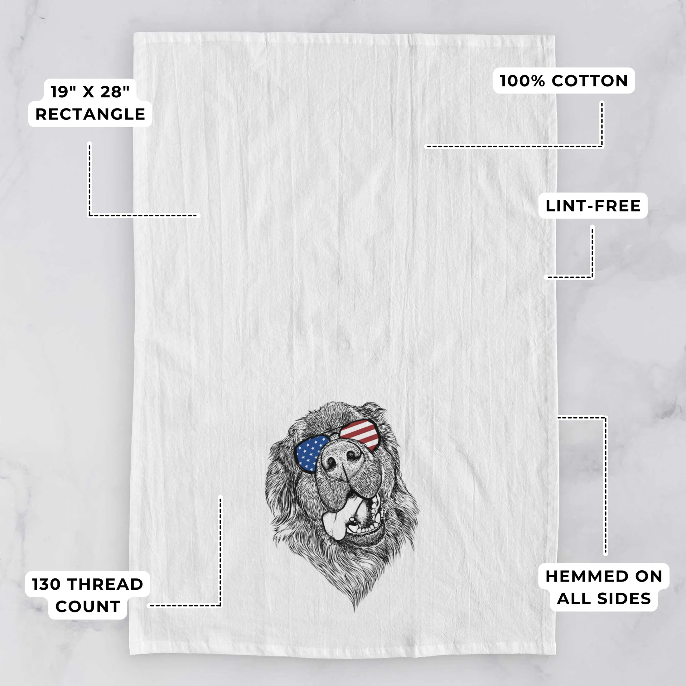 Tuna the Newfoundland Tea Towel - Image 3