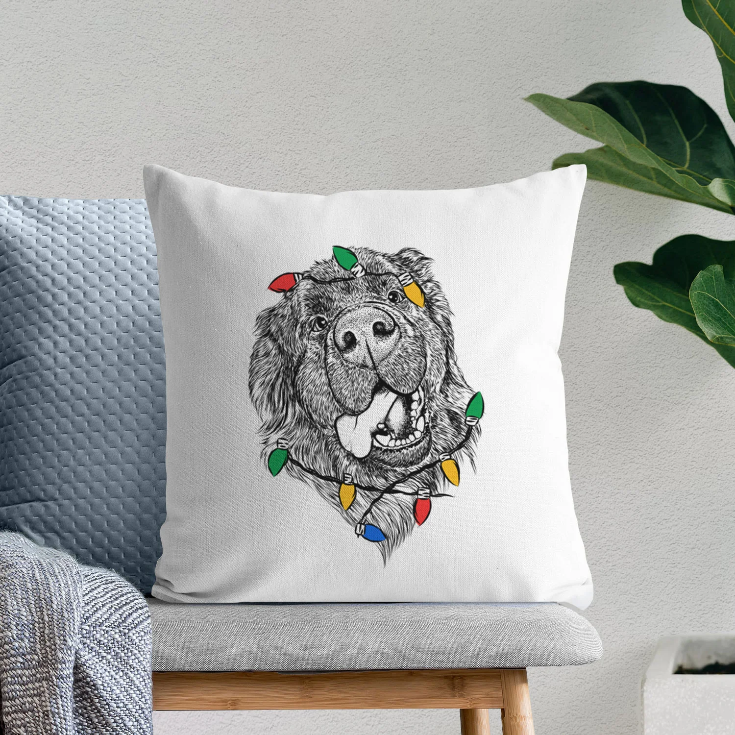 Tuna the Newfoundland - Throw Pillow Cover - Image 9