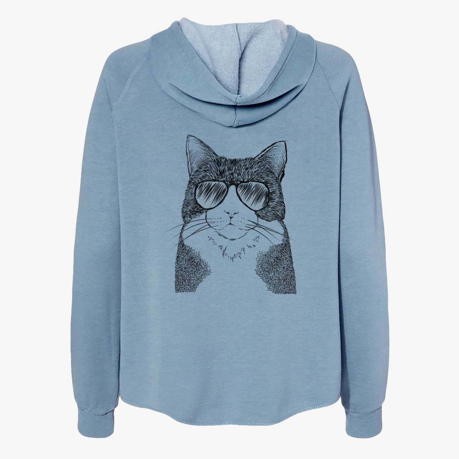 Tux the Tuxedo Cat - Women's Cali Wave Zip-Up Sweatshirt - Image 9