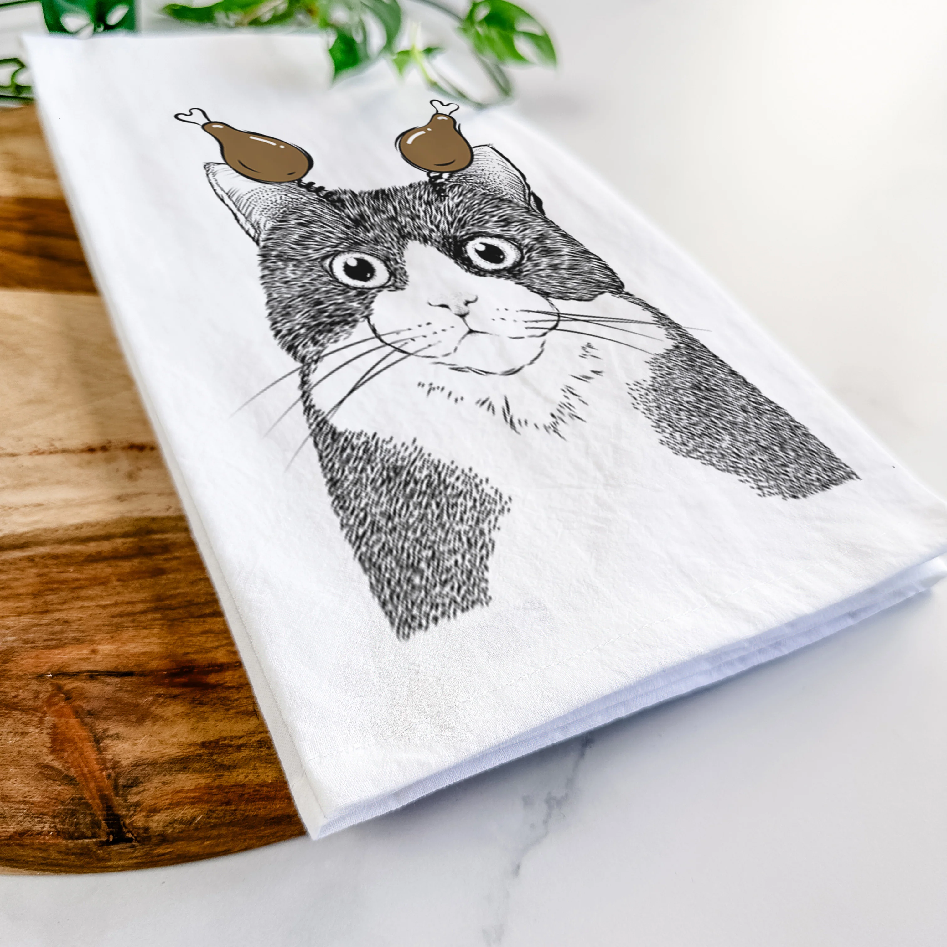 Tux the Tuxedo Cat Tea Towel - Image 11