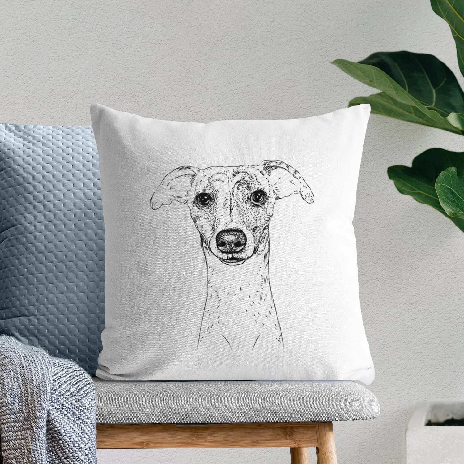 Twiggy the Whippet - Throw Pillow Cover - Image 6