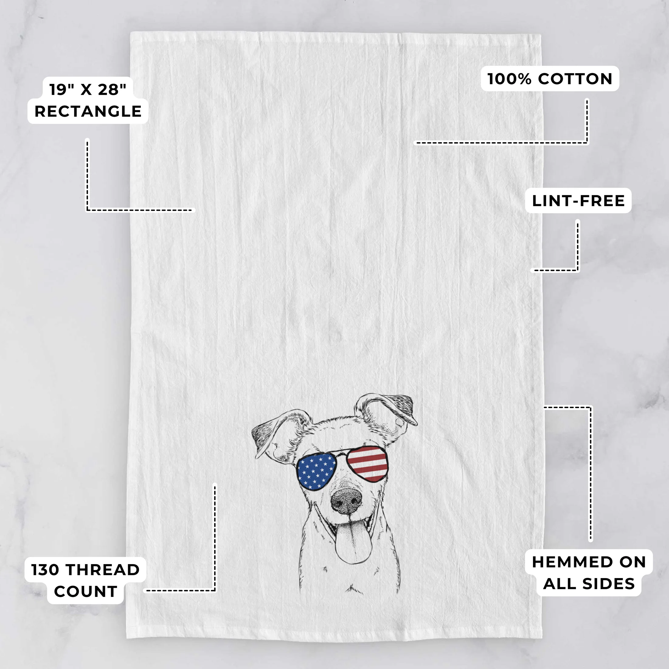 Tyler the Mixed Breed Tea Towel - Image 3