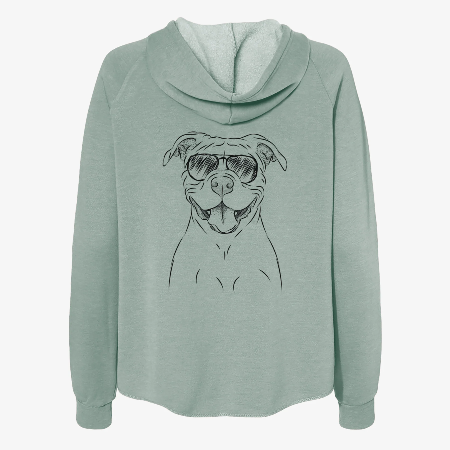 Tyson the American Bulldog - Women's Cali Wave Zip-Up Sweatshirt - Image 7