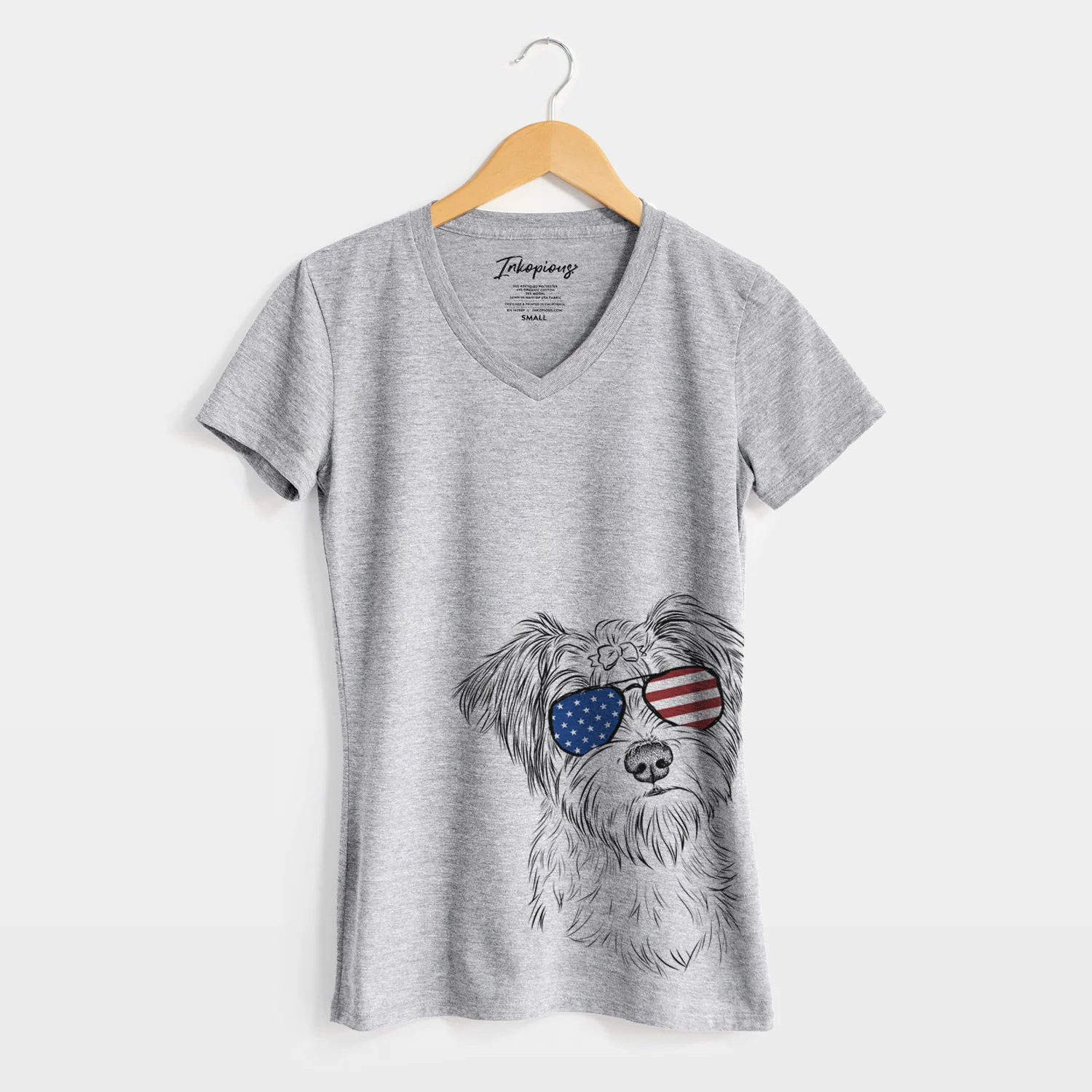 USA Birdee the Schnauzer Mix - Women's Perfect V-neck Shirt - Image 5