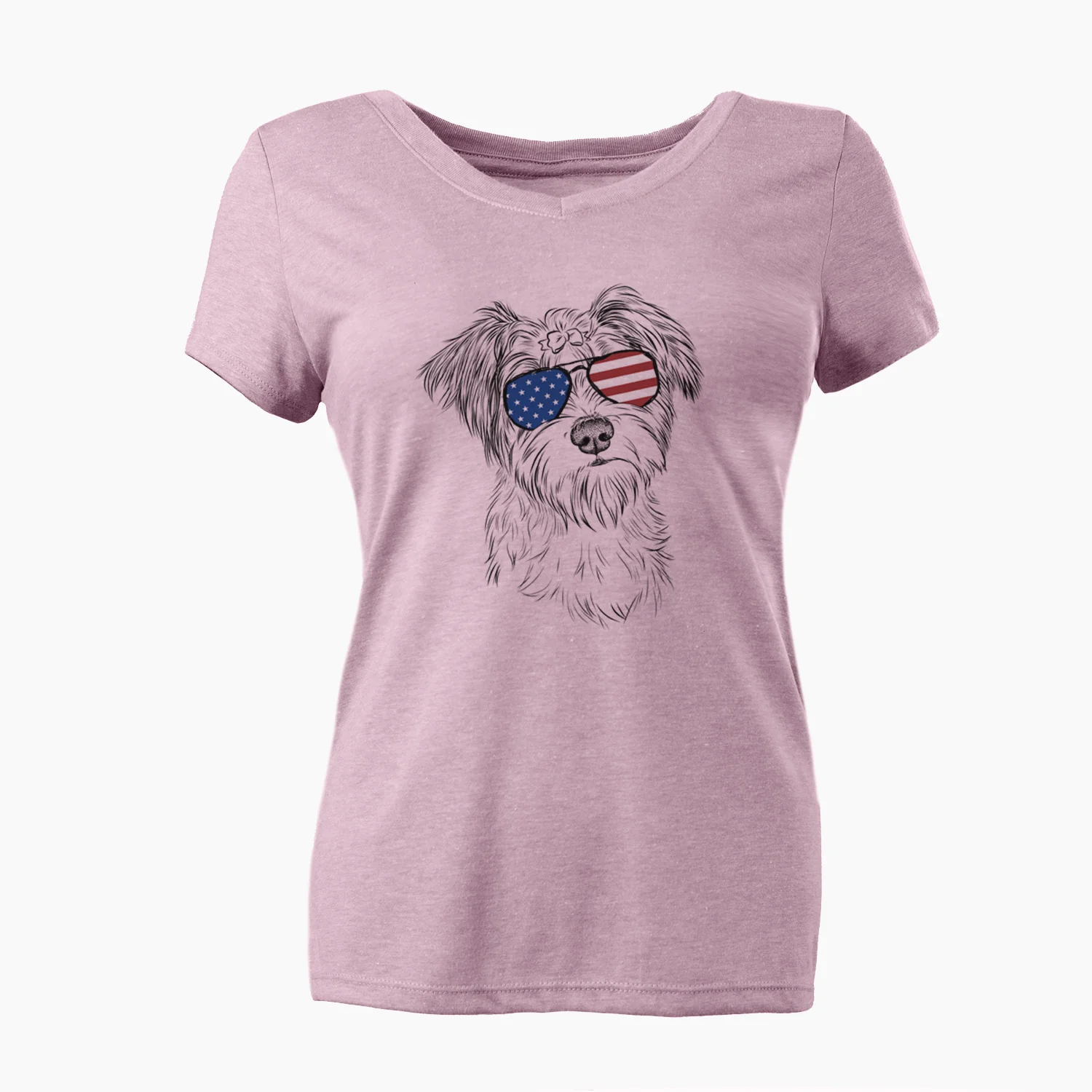 USA Birdee the Schnauzer Mix - Women's Perfect V-neck Shirt - Image 7