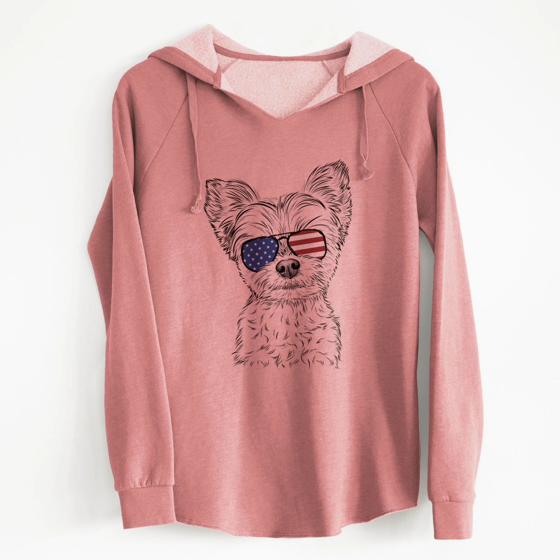 USA Chance the Yapper the Yorkshire Terrier - Cali Wave Hooded Sweatshirt - Image 6