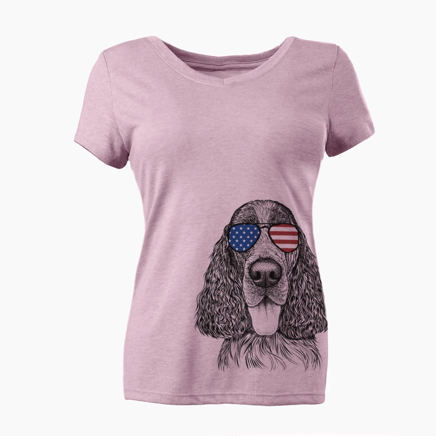 USA Duke the English Springer Spaniel - Women's Perfect V-neck Shirt - Image 3
