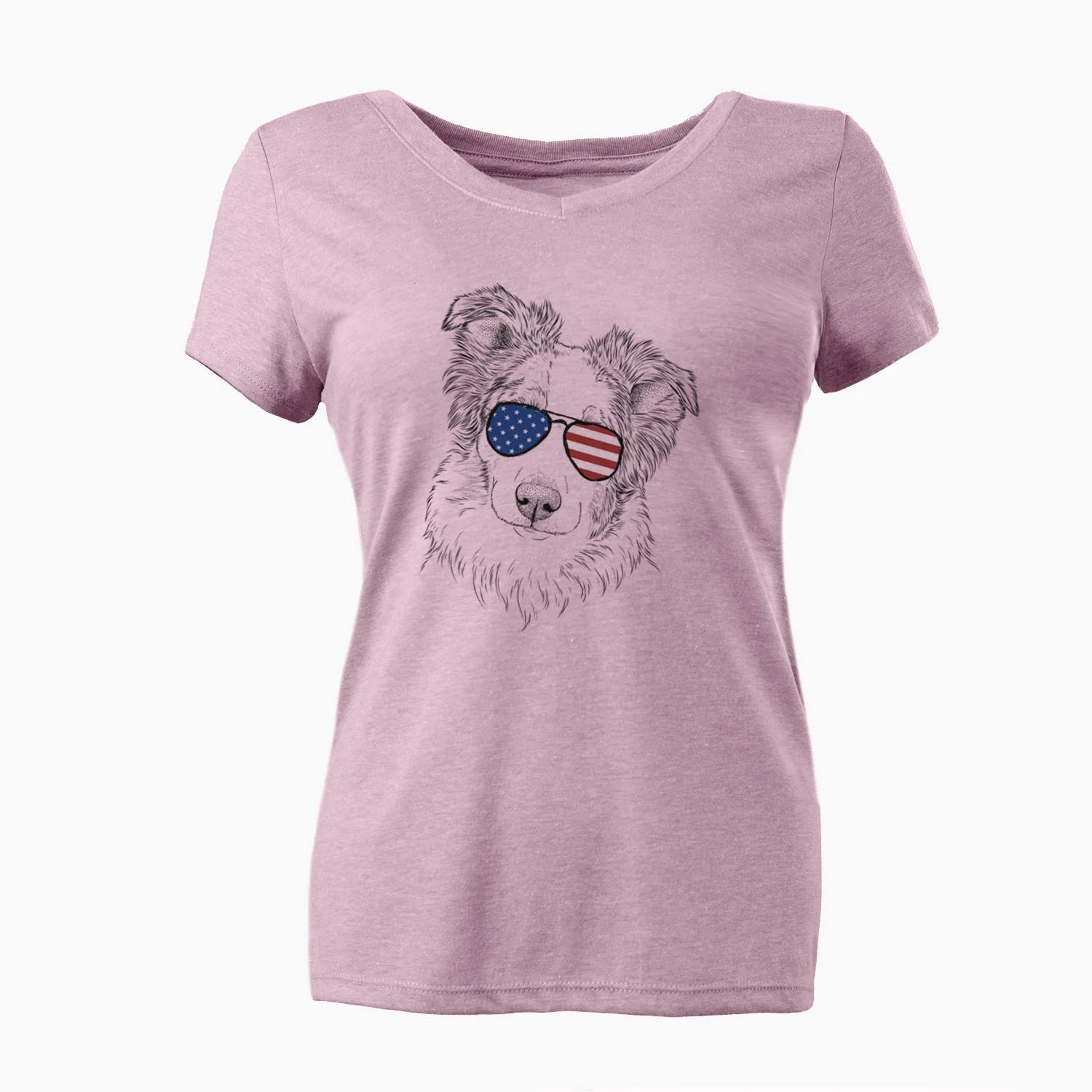USA HoneyBee the Miniature Australian Shepherd - Women's Perfect V-neck Shirt - Image 7